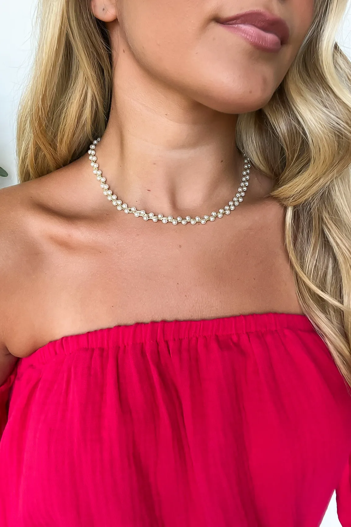 Curated Choice Braided Pearl Chain Necklace