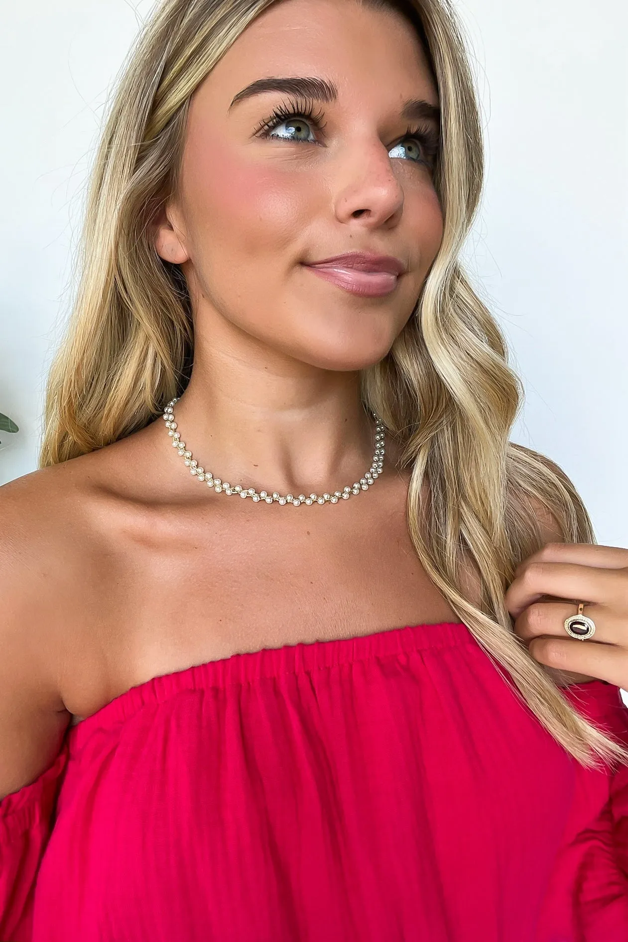 Curated Choice Braided Pearl Chain Necklace