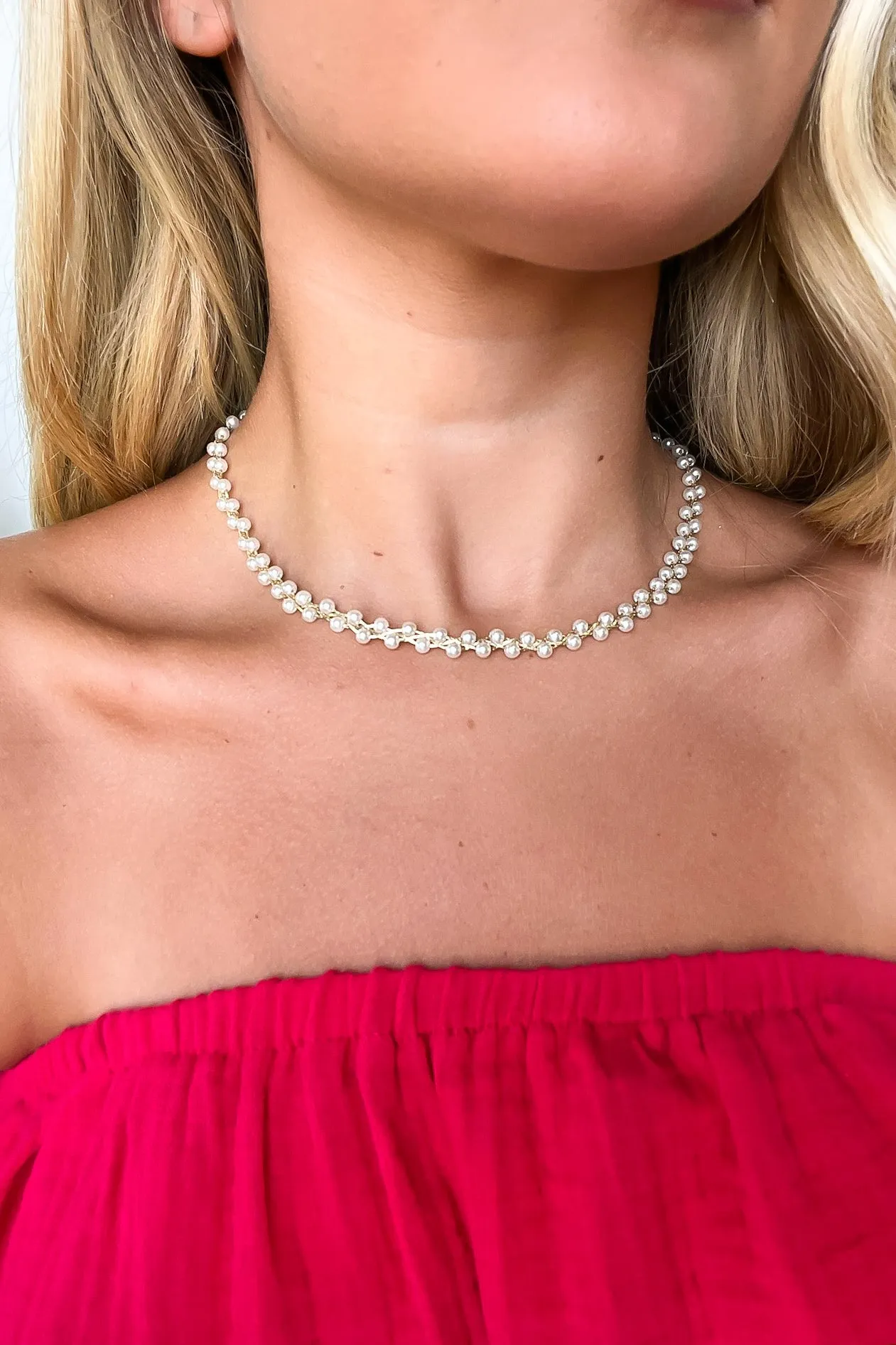 Curated Choice Braided Pearl Chain Necklace