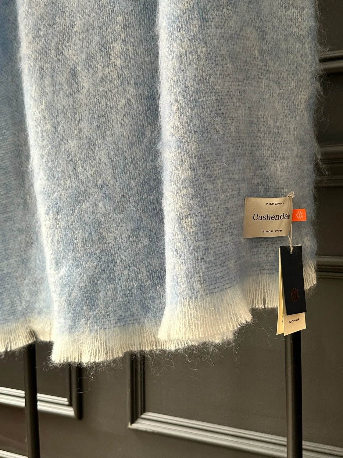 Cushendale Mills - Mooneen Mohair Blanket in Azure