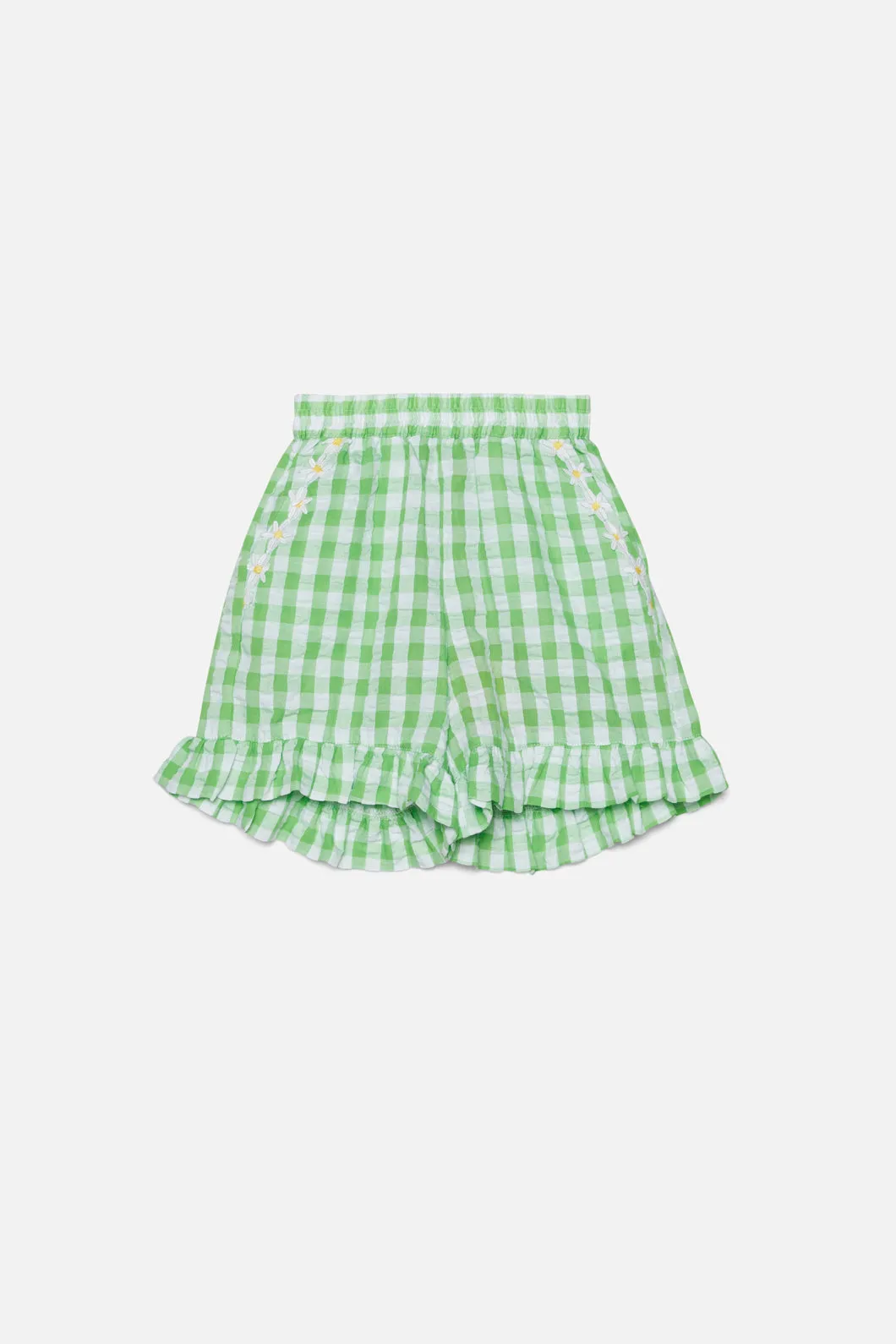 Daisy Gingham Kids Skort