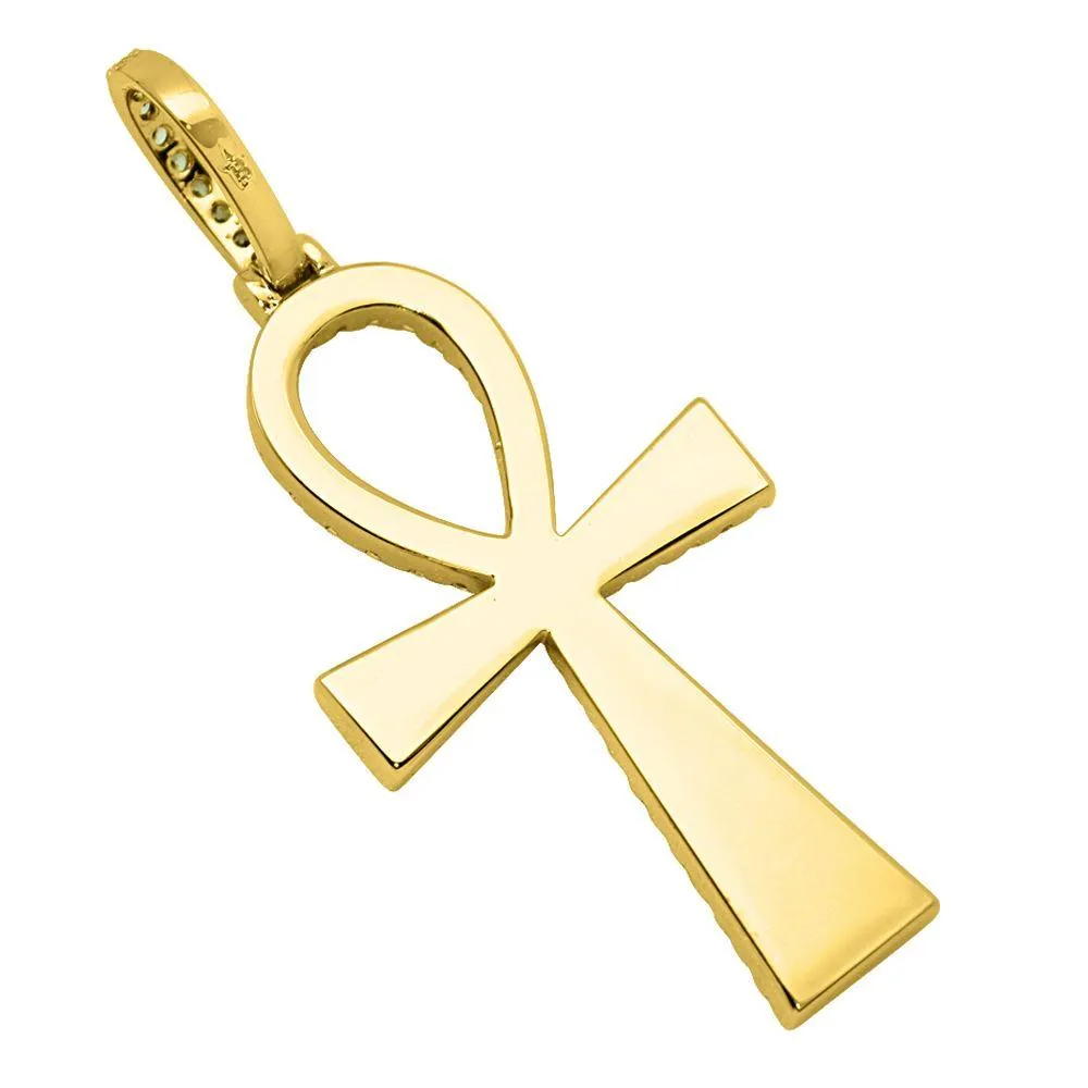 Designer Ankh Cross Hip Hop Bling Bling Pendant