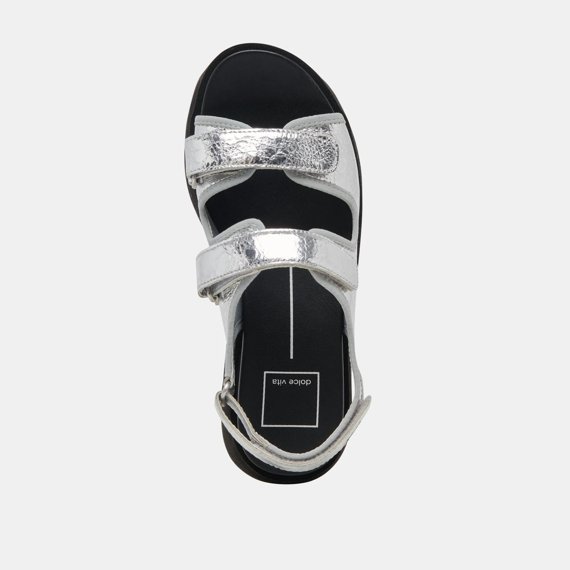 DUBAI SANDALS SILVER DISTRESSED LEATHER