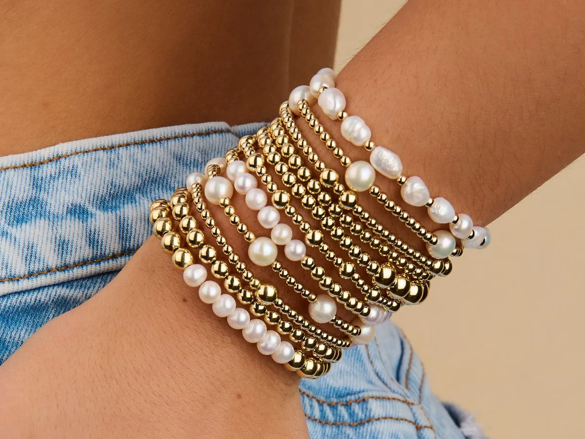 Elliot 4mm Pearl Bead Bracelet