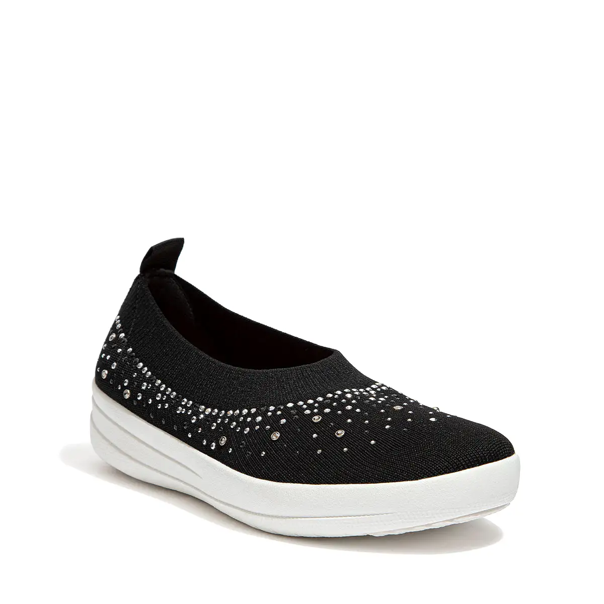 Fit-Flop Uberknit Ombre Crystal Ballerinas Black    