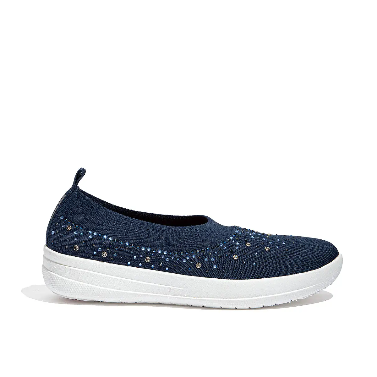 Fit-Flop Uberknit Ombre Crystal Ballerinas Midnight Navy    