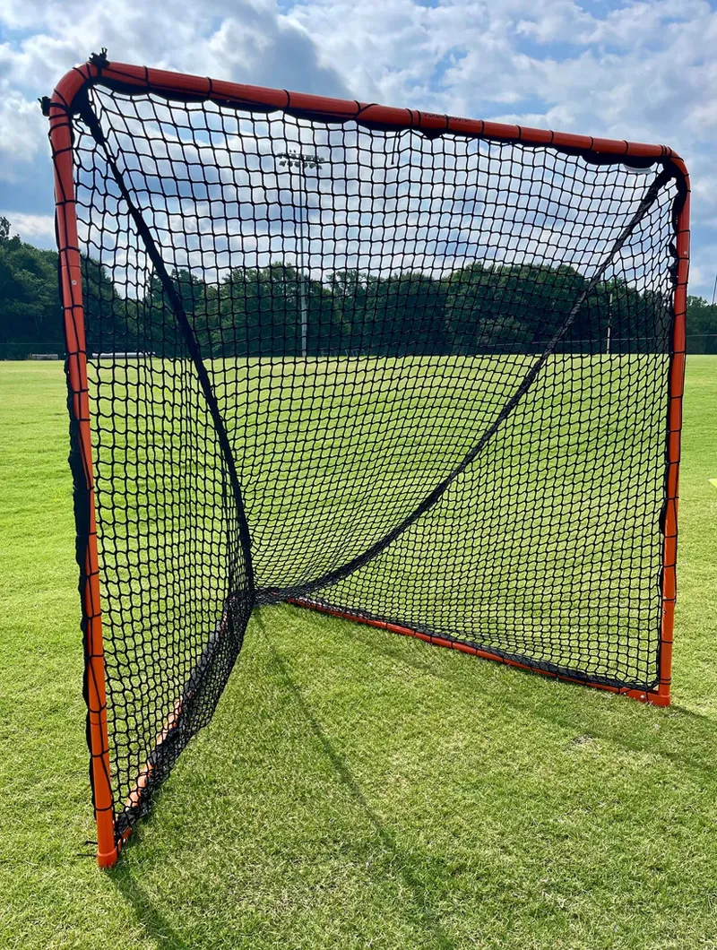 Folding Lacrosse Goal - 30 lbs, 6'x6'x7' by Crankshooter INCLUDED with 4mm, 5mm or 6mm BLACK - FREE Shipping