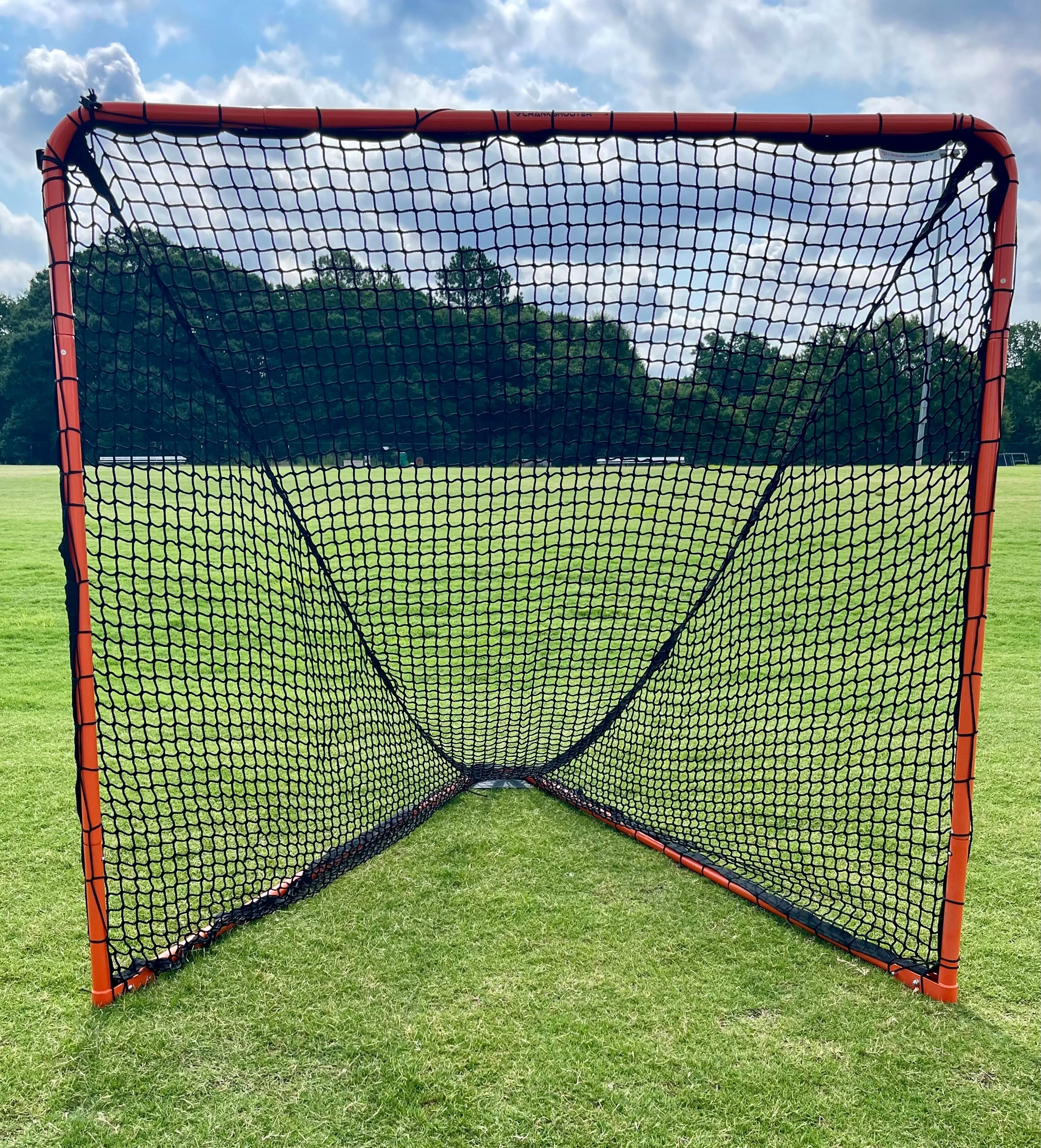 Folding Lacrosse Goal - 30 lbs, 6'x6'x7' by Crankshooter INCLUDED with 4mm, 5mm or 6mm BLACK - FREE Shipping