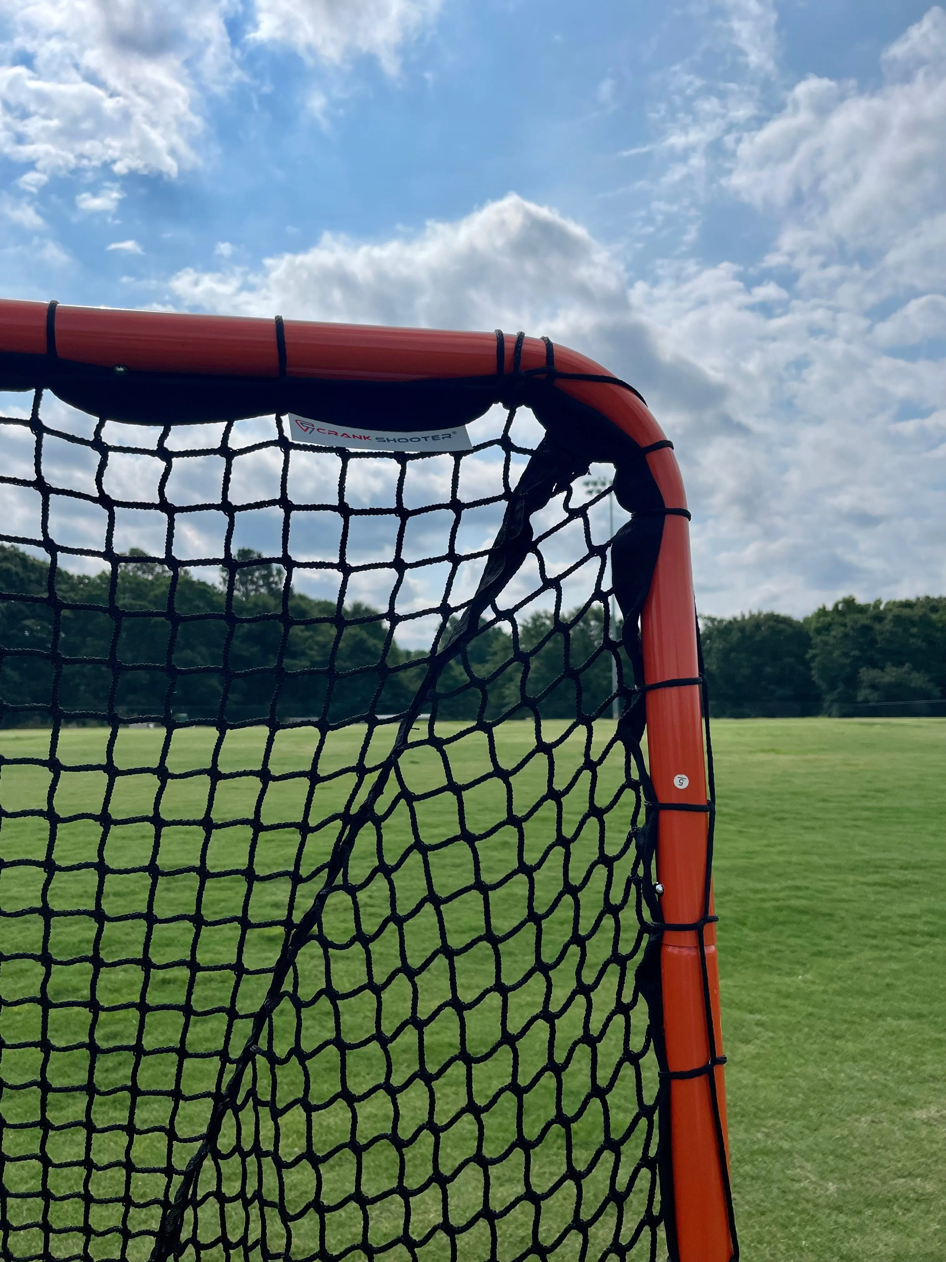 Folding Lacrosse Goal - 30 lbs, 6'x6'x7' by Crankshooter INCLUDED with 4mm, 5mm or 6mm BLACK - FREE Shipping