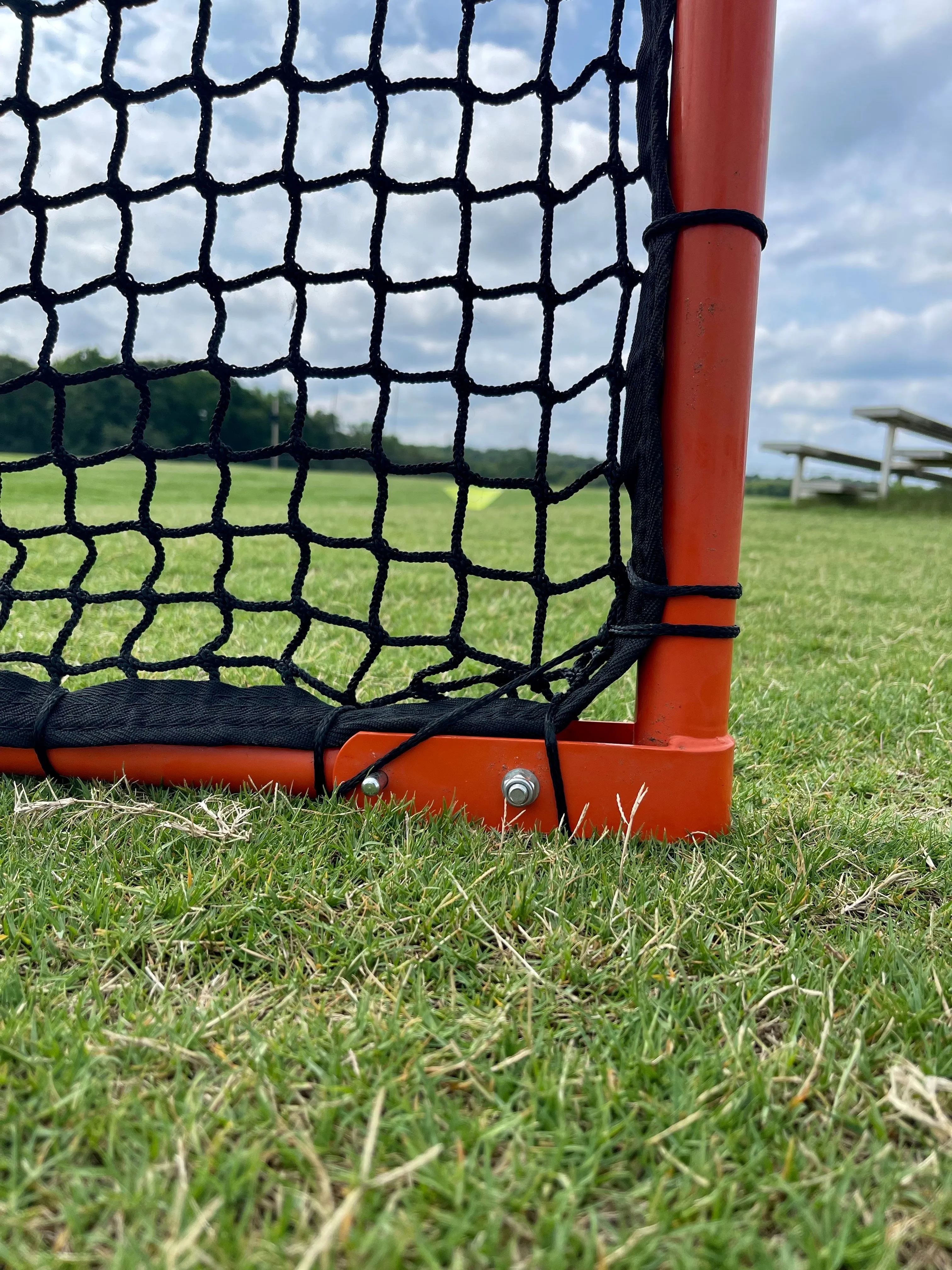 Folding Lacrosse Goal - 30 lbs, 6'x6'x7' by Crankshooter INCLUDED with 4mm, 5mm or 6mm BLACK - FREE Shipping