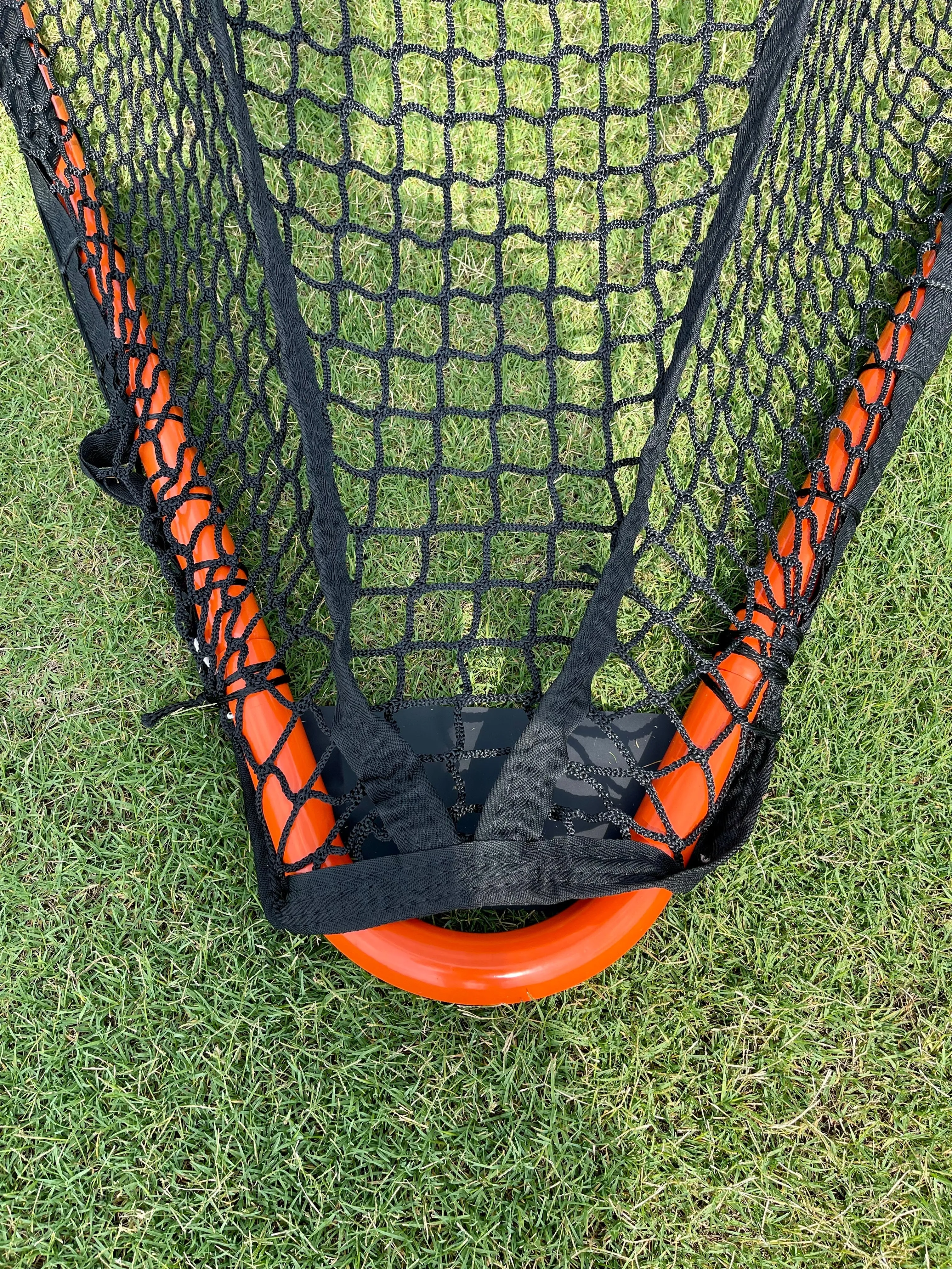 Folding Lacrosse Goal - 30 lbs, 6'x6'x7' by Crankshooter INCLUDED with 4mm, 5mm or 6mm BLACK - FREE Shipping