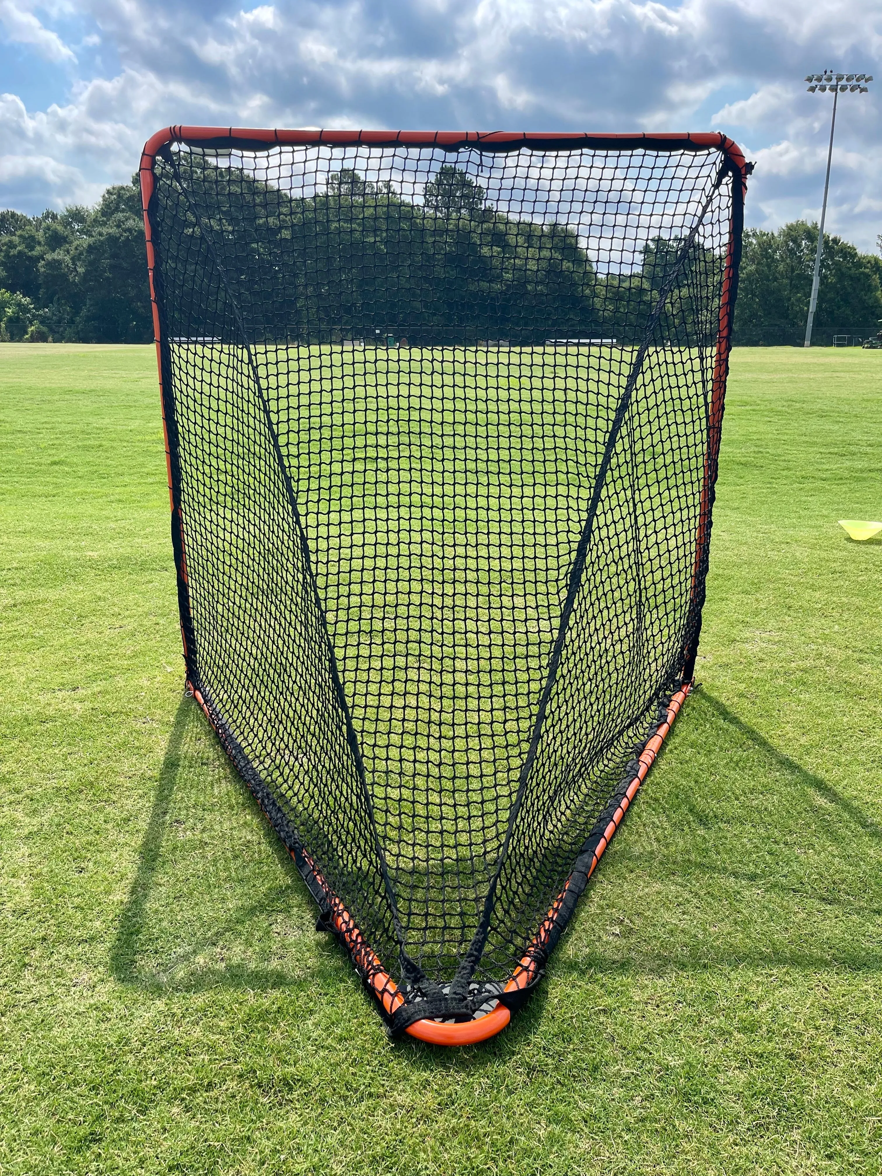 Folding Lacrosse Goal - 30 lbs, 6'x6'x7' by Crankshooter INCLUDED with 4mm, 5mm or 6mm BLACK - FREE Shipping