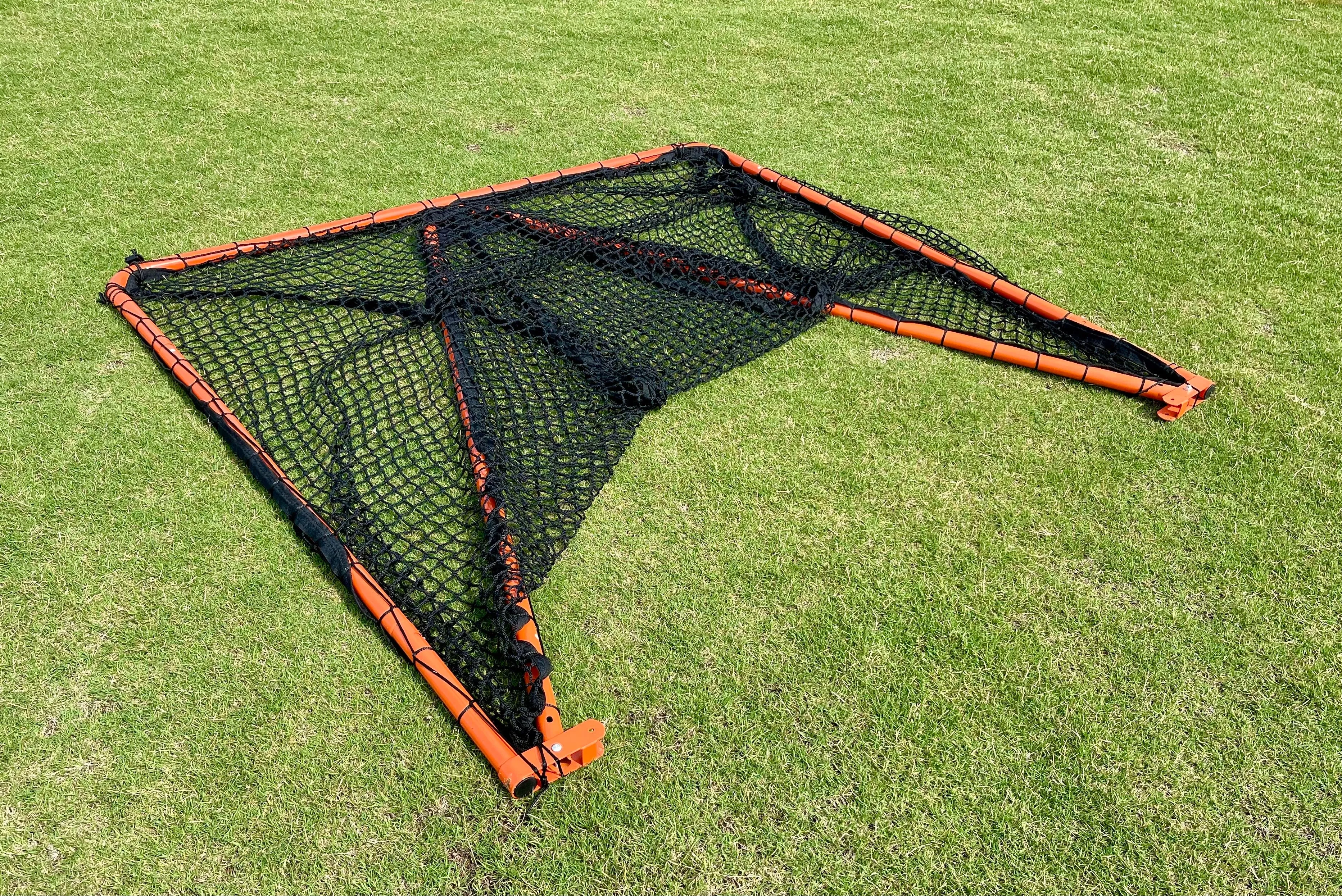 Folding Lacrosse Goal - 30 lbs, 6'x6'x7' by Crankshooter INCLUDED with 4mm, 5mm or 6mm BLACK - FREE Shipping