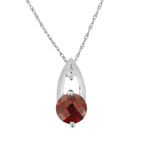 Garnet & Diamond Pendant