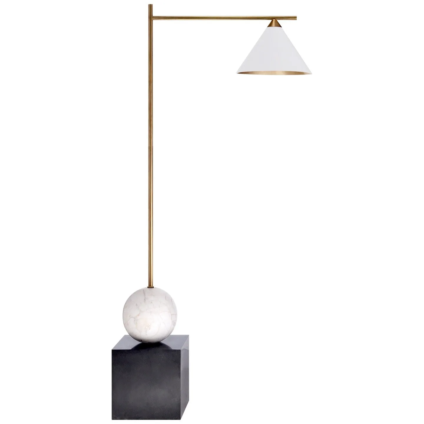 Geometric Cube and Sphere Floor Lamp