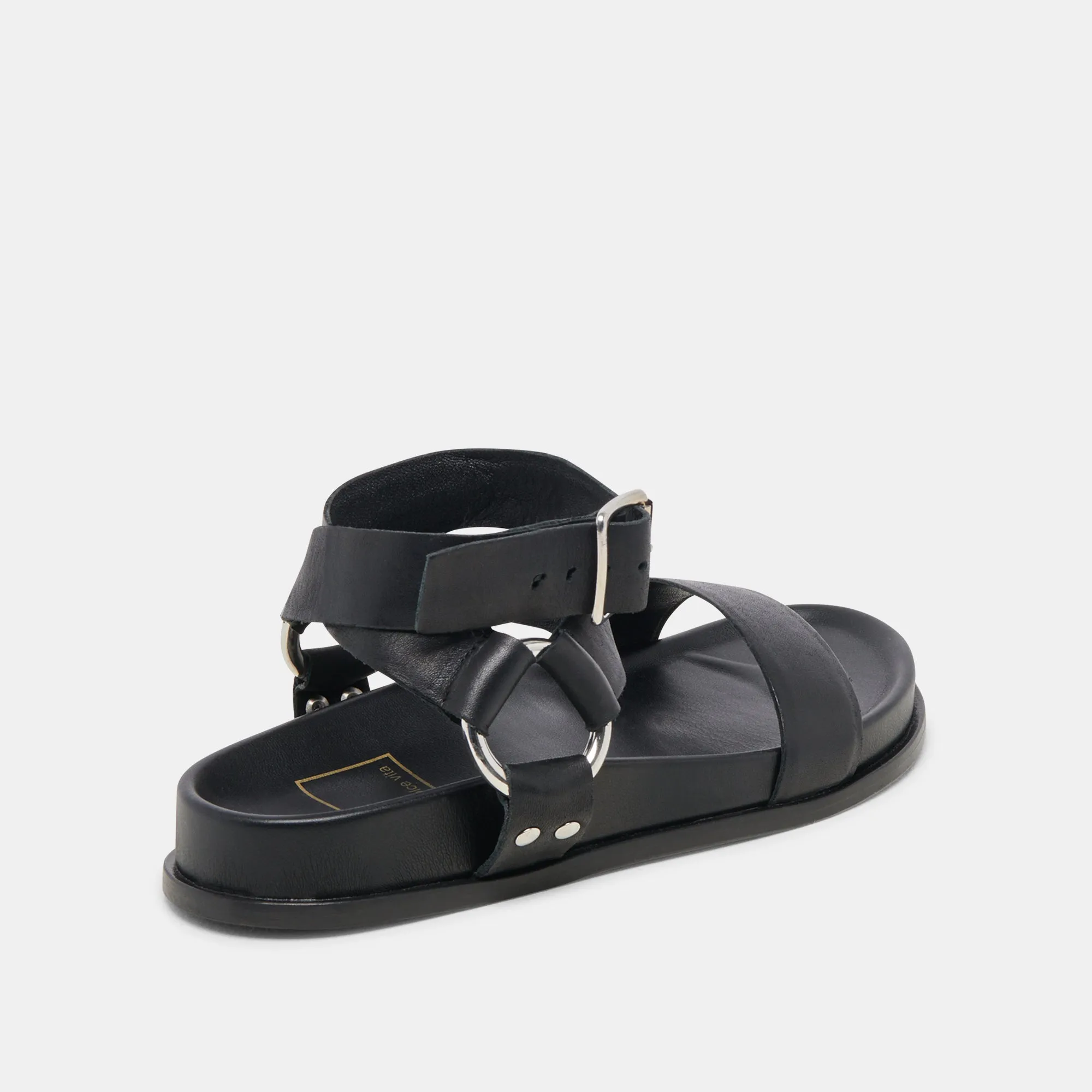 GILDA SANDALS BLACK LEATHER