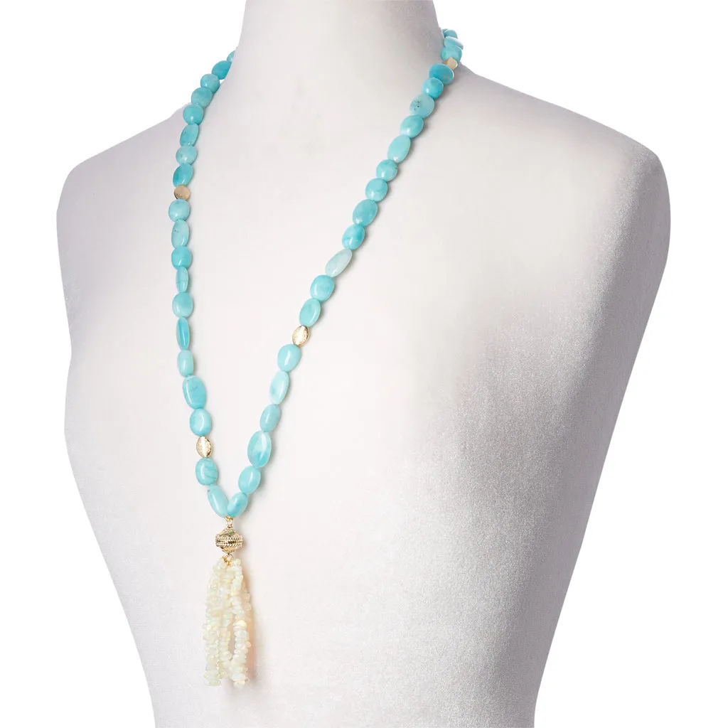 Gold Rush Amazonite Double Strand Necklace