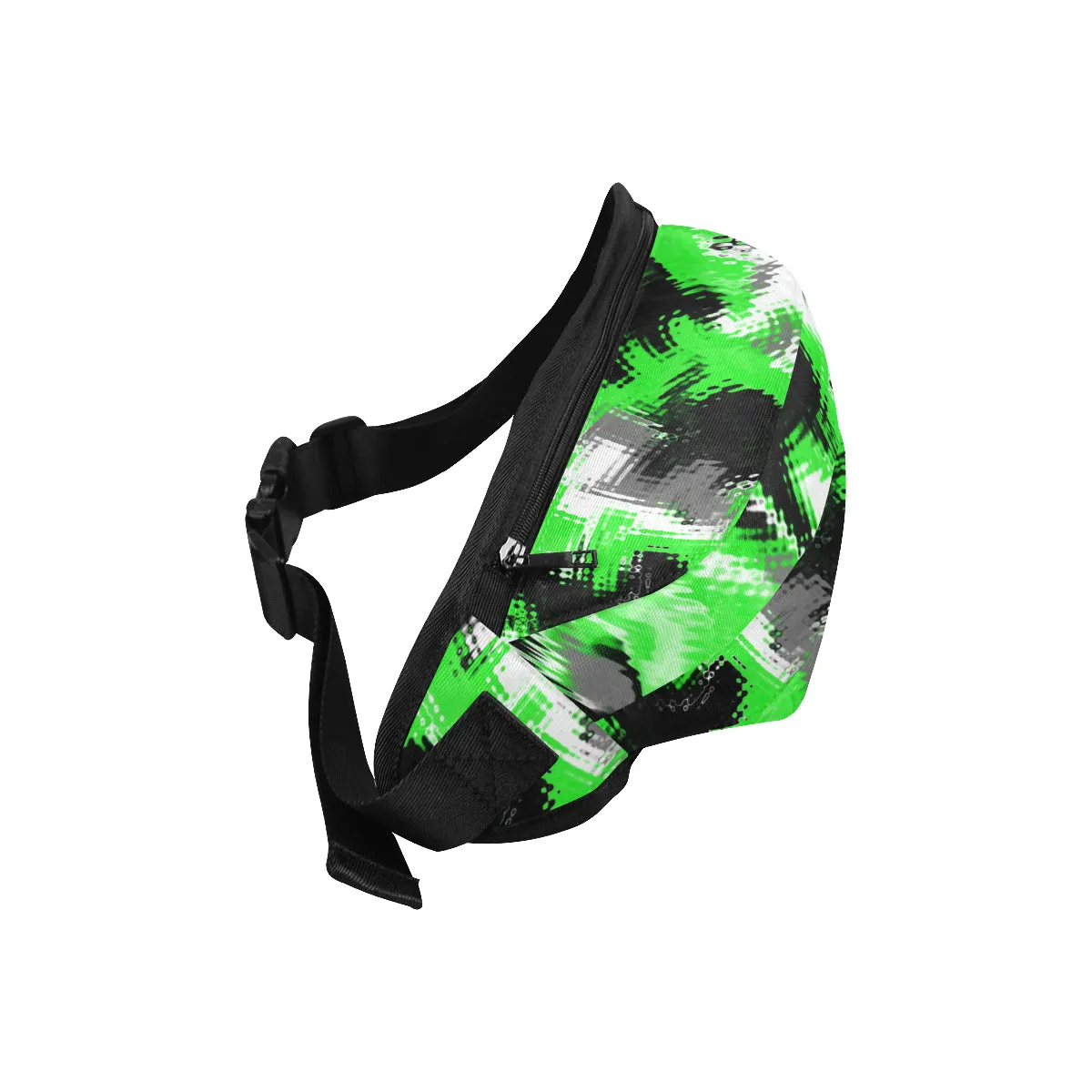 Green Abstract Rave Fanny Pack