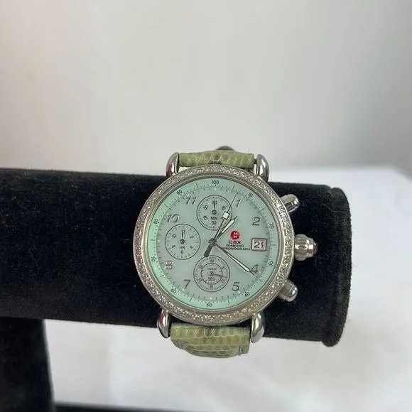 Green Motherof Pearl Face Watch