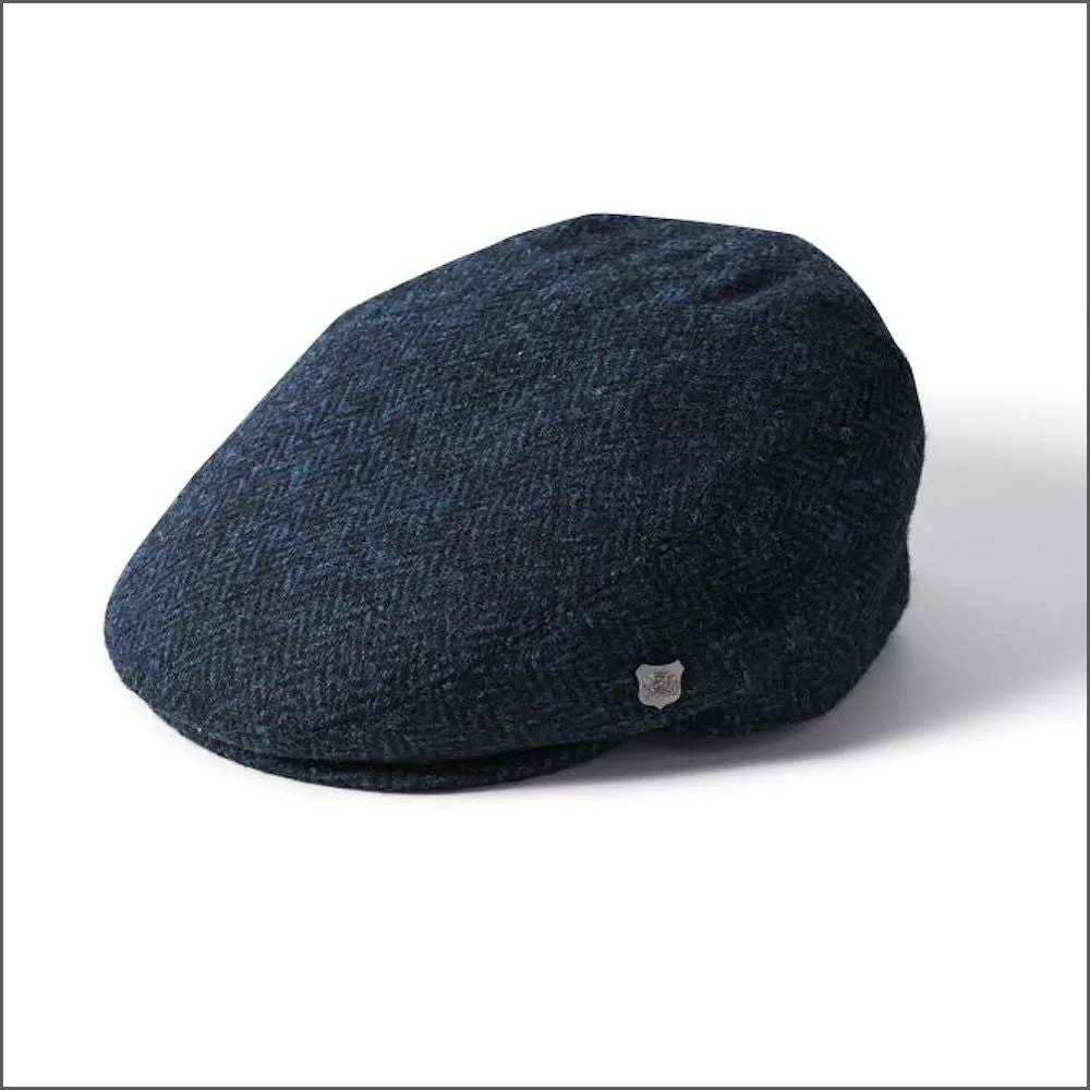 Harris Tweed Stornoway Dark Blue Tweed Cap+