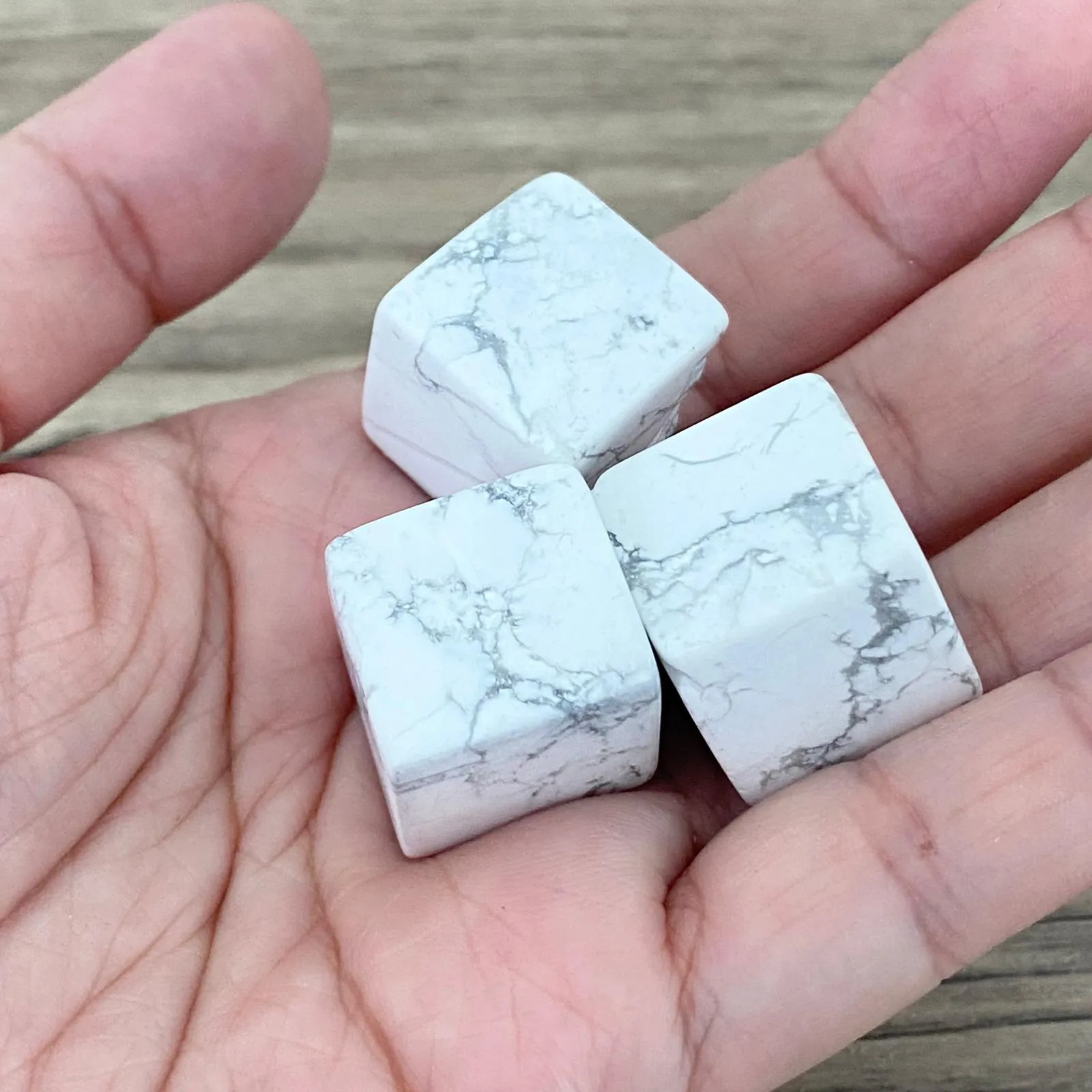 Howlite Crystal Cube