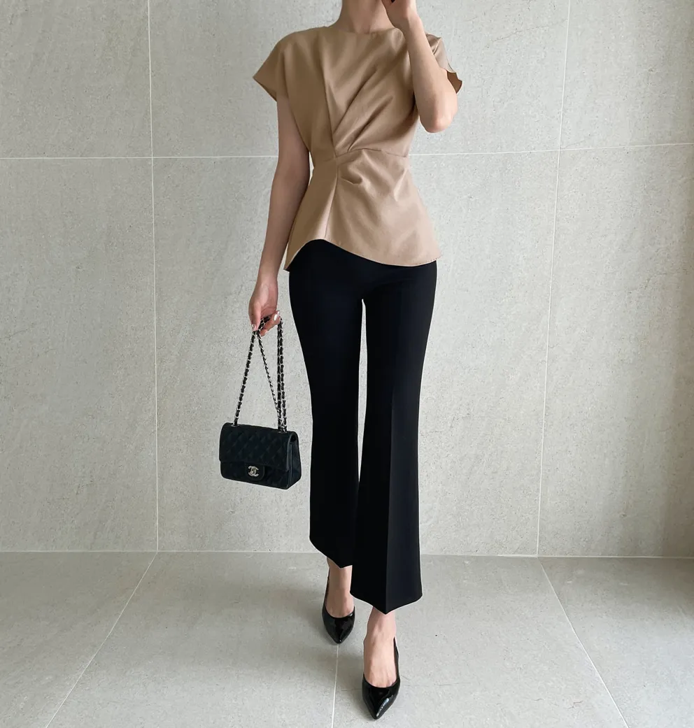 I AM MARI  |Plain Office Style Elegant Style Shirts & Blouses