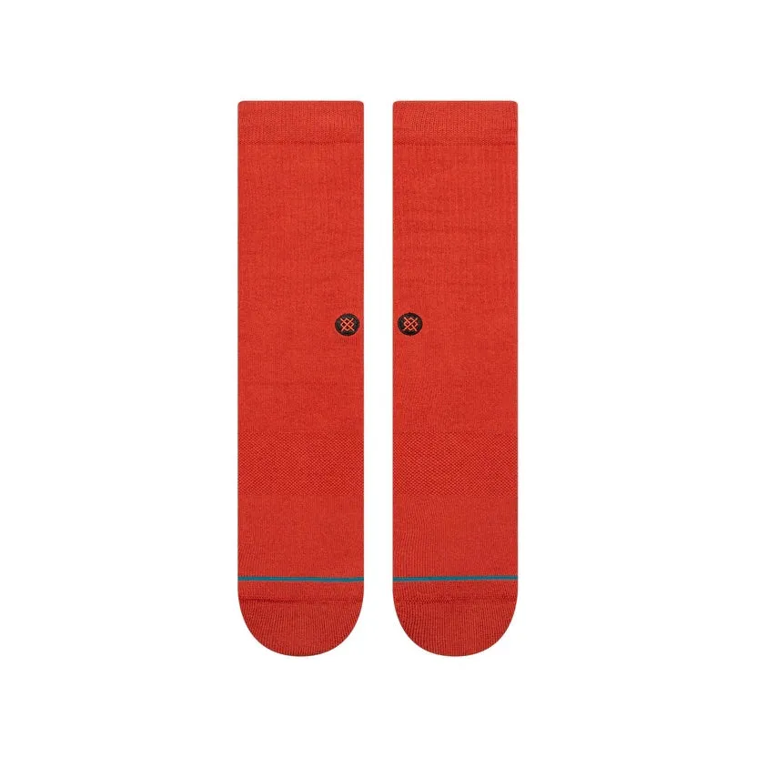 Icon Crew Socks, Dark Red