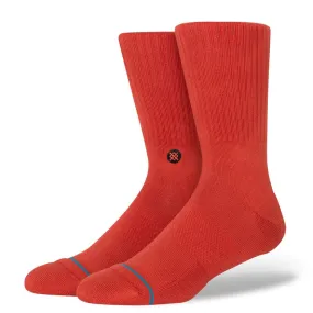 Icon Crew Socks, Dark Red