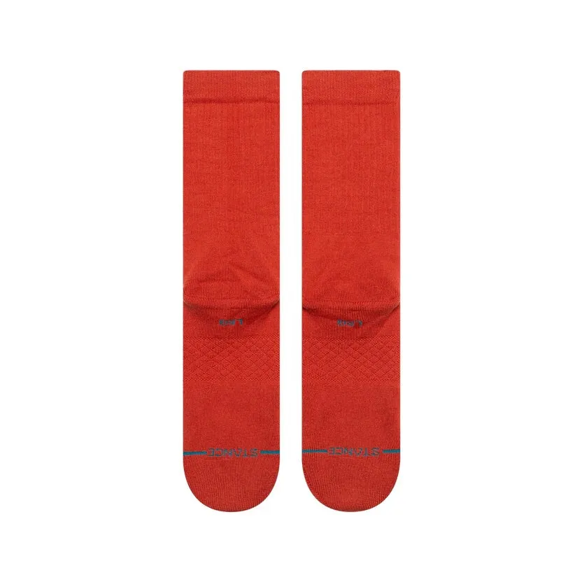 Icon Crew Socks, Dark Red