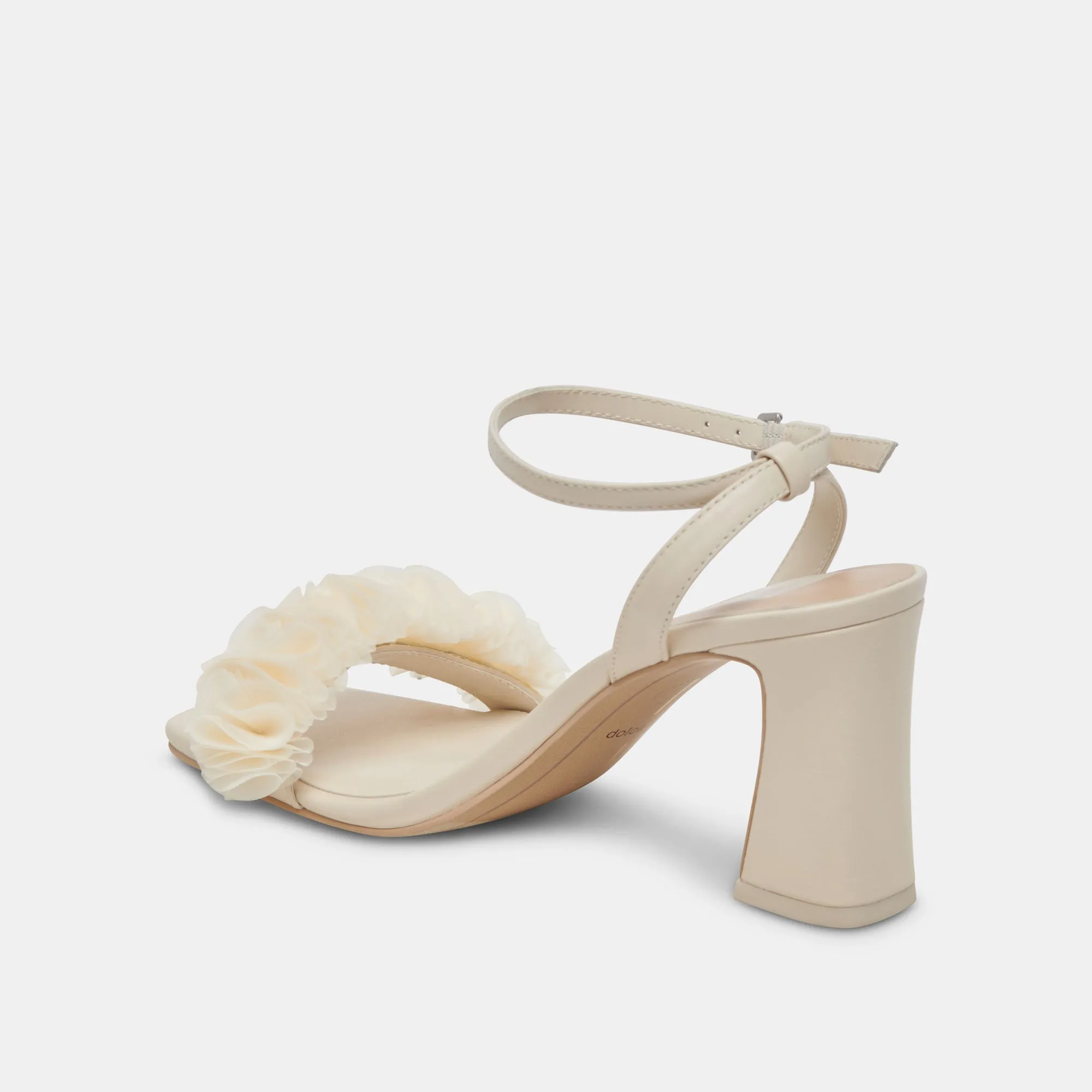 IESHA HEELS IVORY LEATHER