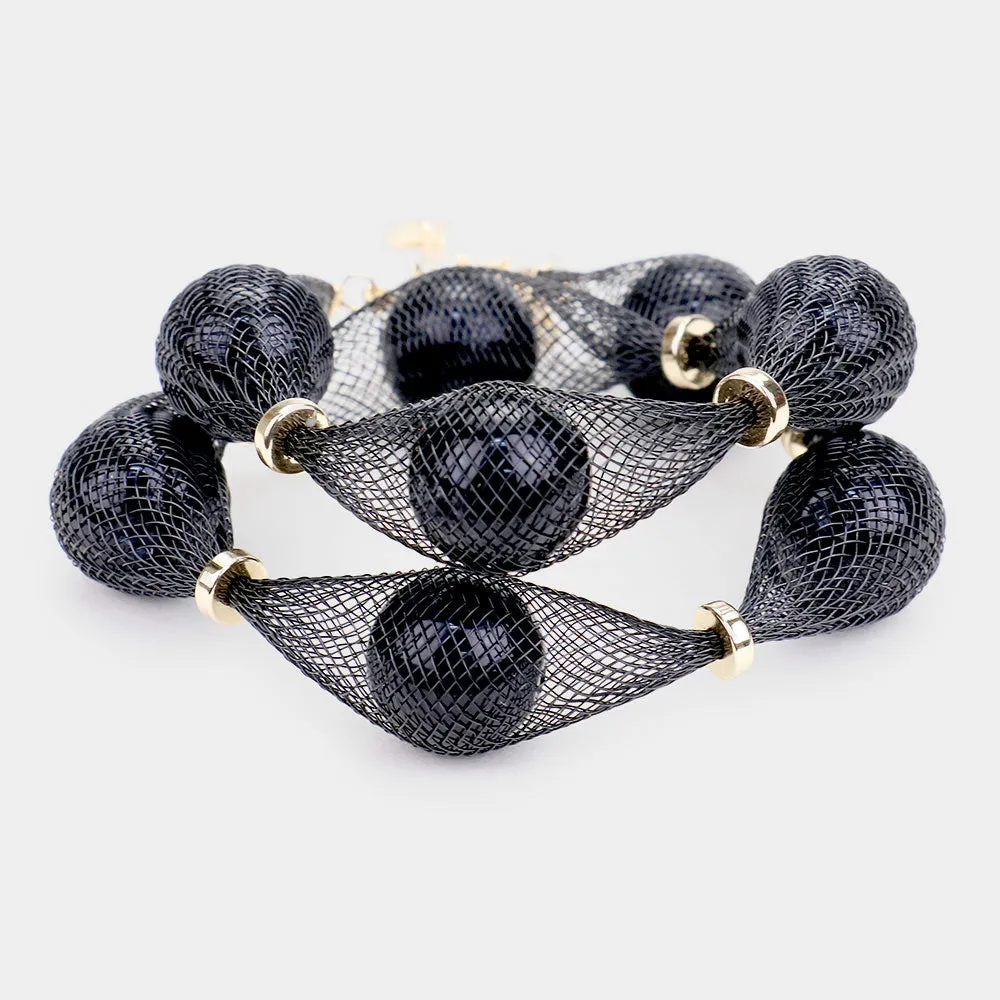 iLLASPARKZ Mesh Tube Pearl Bracelet / Necklace