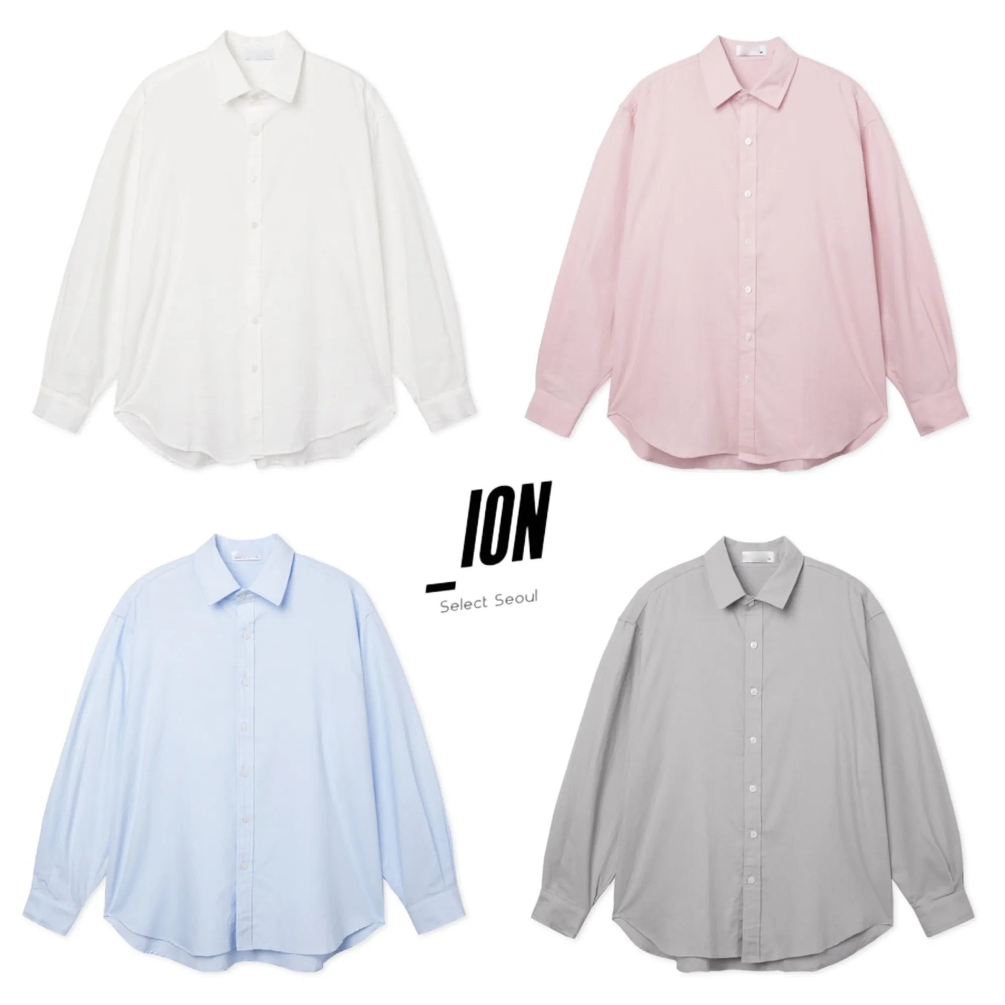 IONSEOUL  |Stripes Unisex Street Style Oversized Shirts