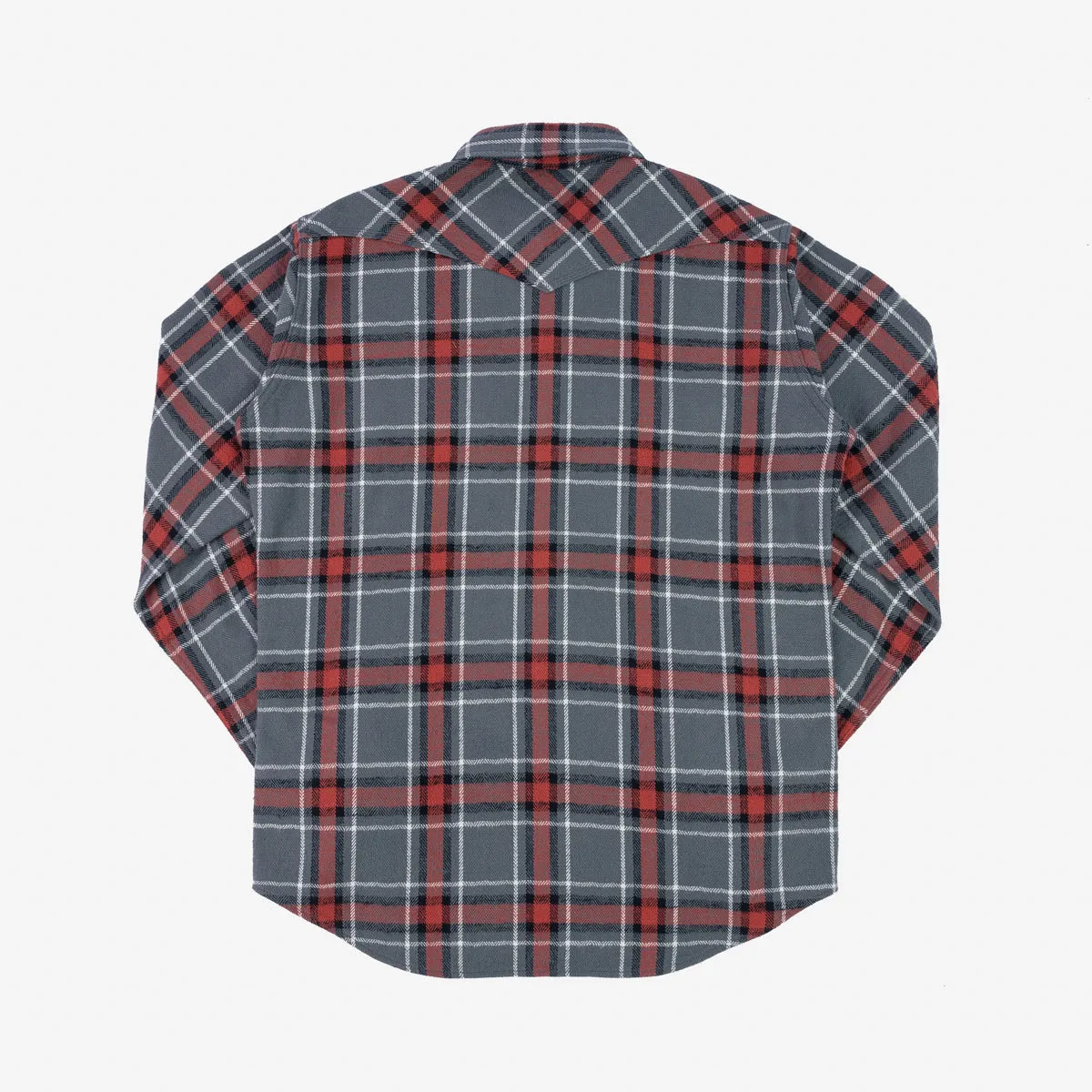 Iron Heart - IHSH-369-grey Slubby Herringbone Check