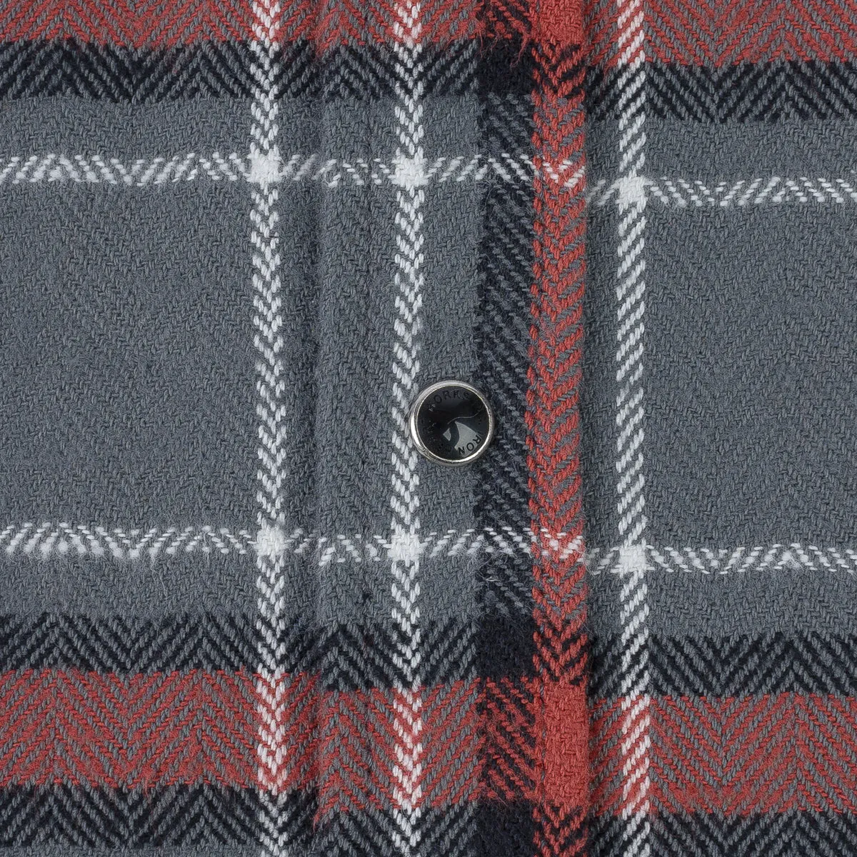 Iron Heart - IHSH-369-grey Slubby Herringbone Check