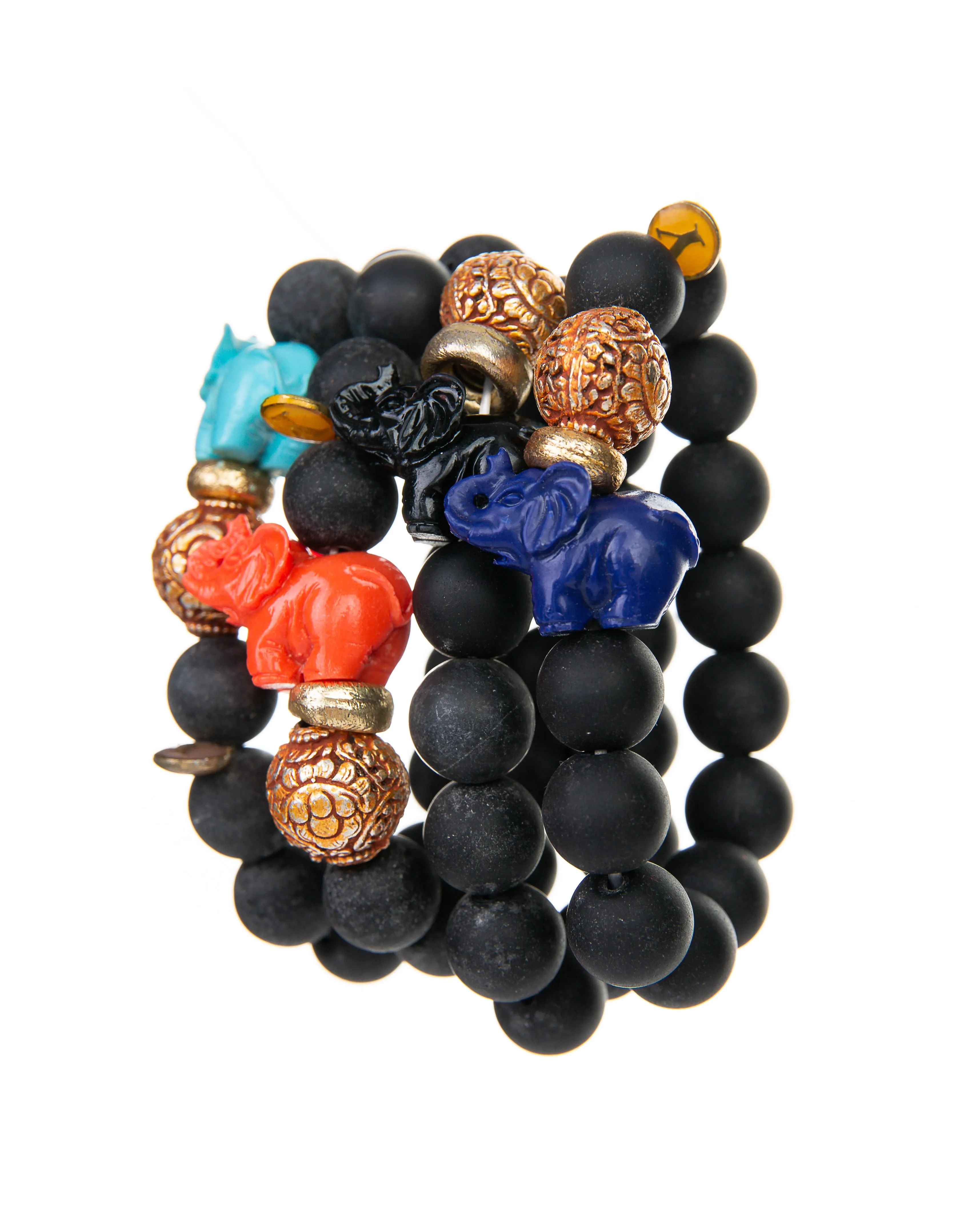 Joy Bracelet (Black Lava Elephant Bracelet)