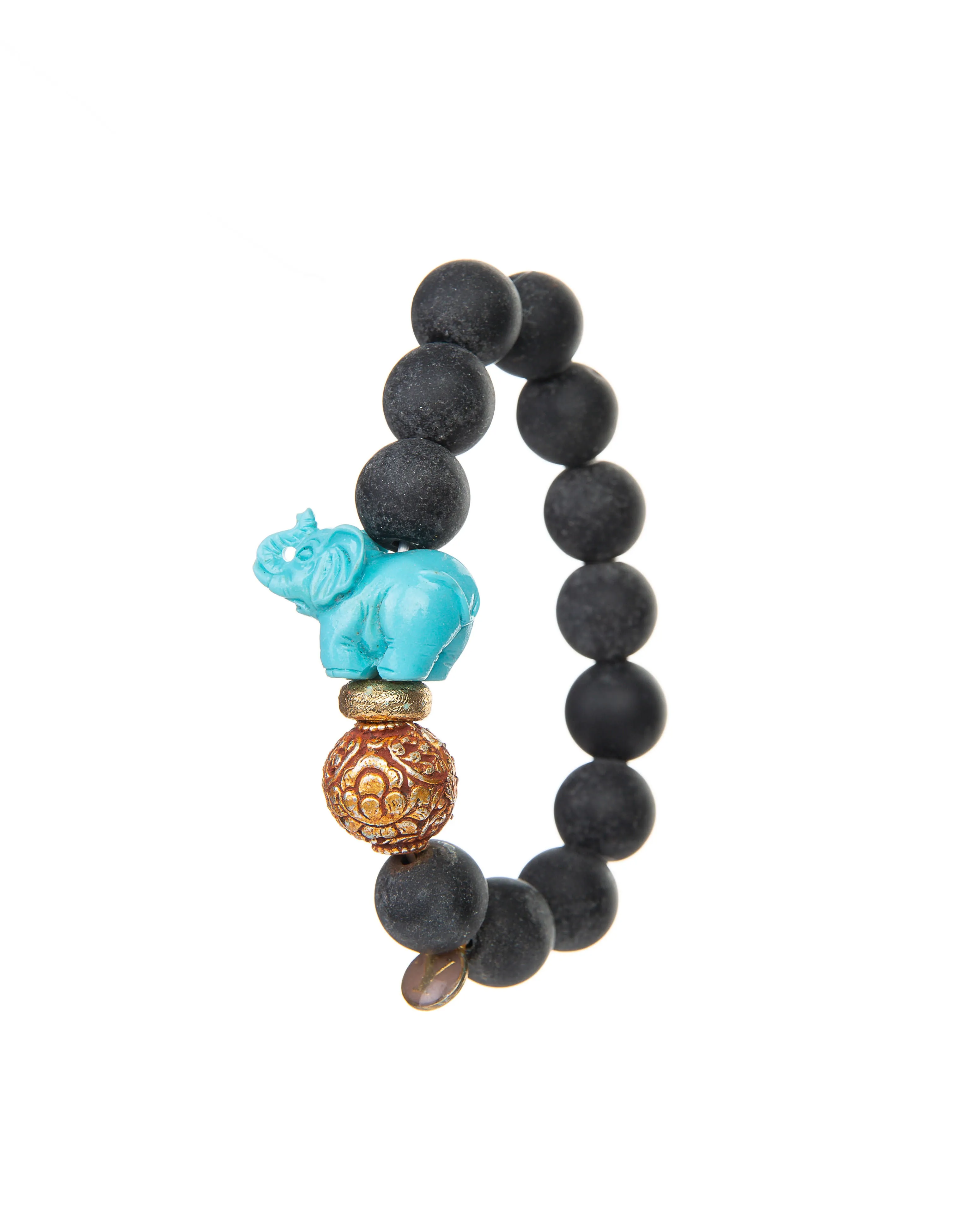 Joy Bracelet (Black Lava Elephant Bracelet)