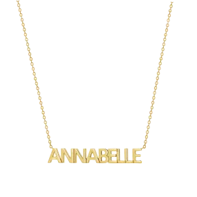 Kids Block Letter Name Necklace