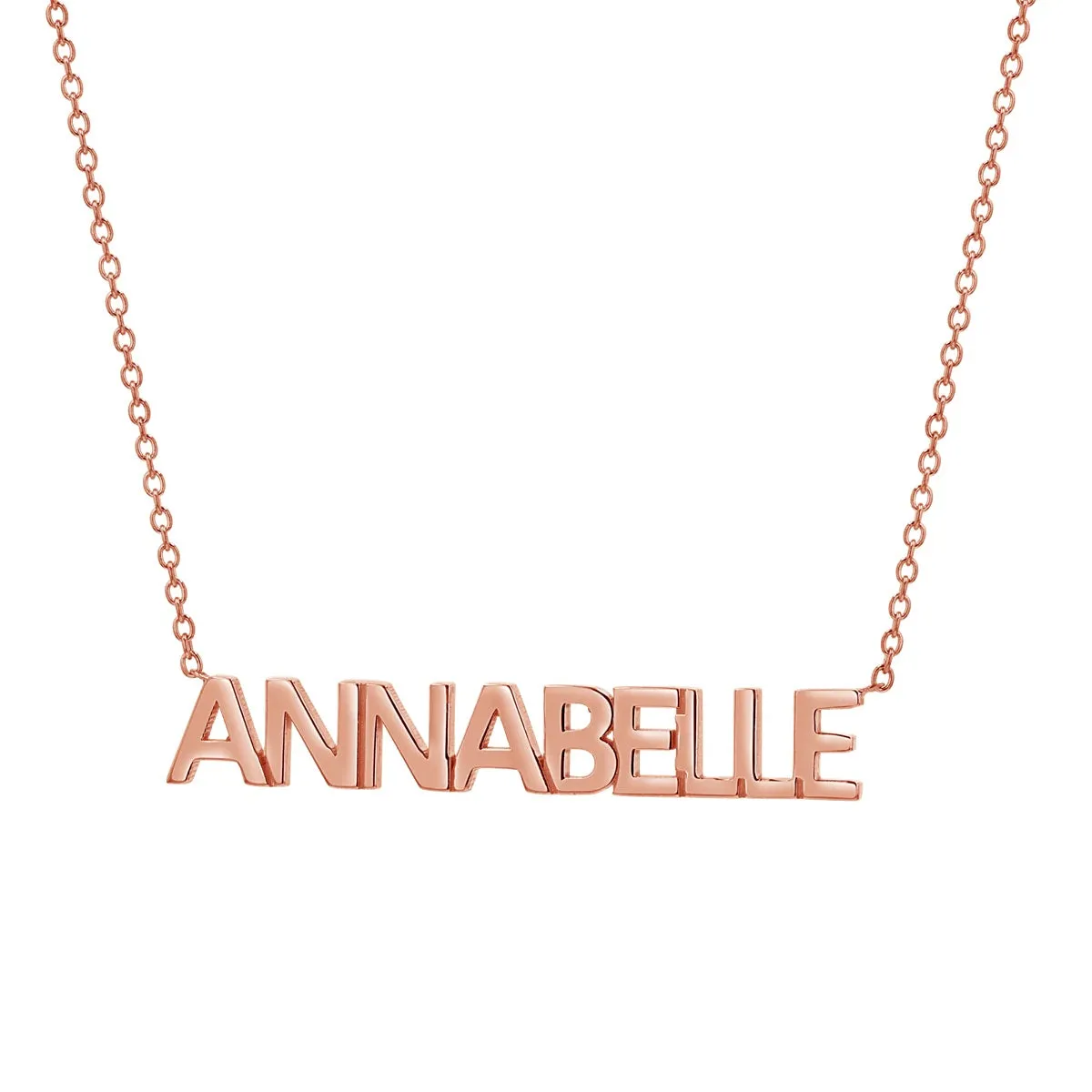 Kids Block Letter Name Necklace