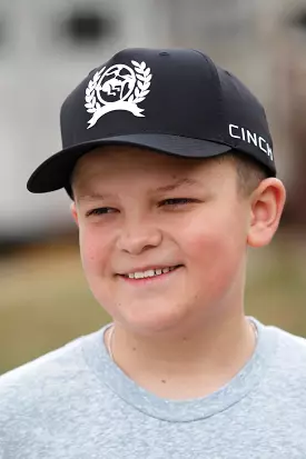 Kid's Cinch Flexfit Black Cap