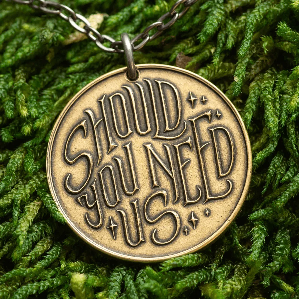 Labyrinth Should You Need Us Coin & Pendant