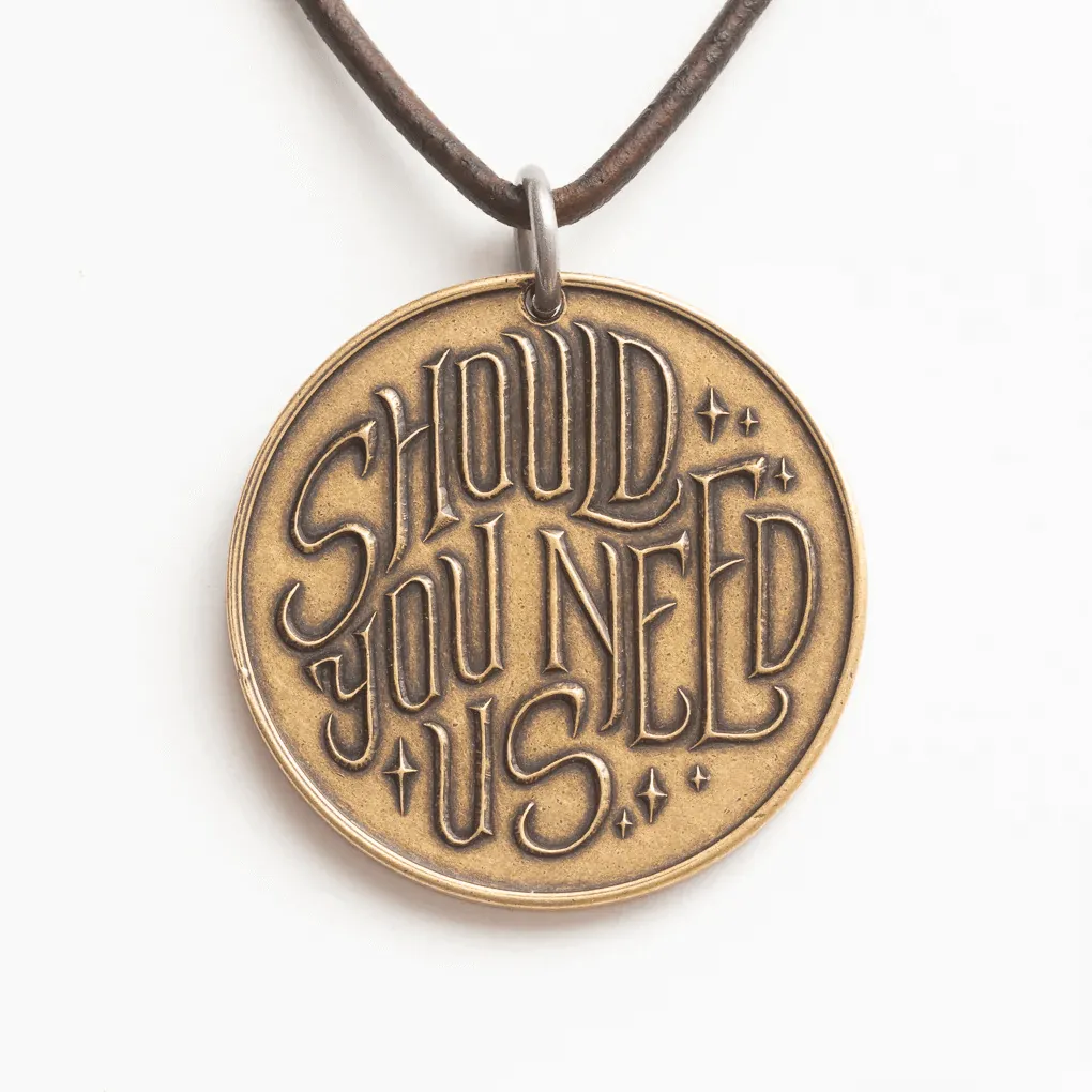 Labyrinth Should You Need Us Coin & Pendant