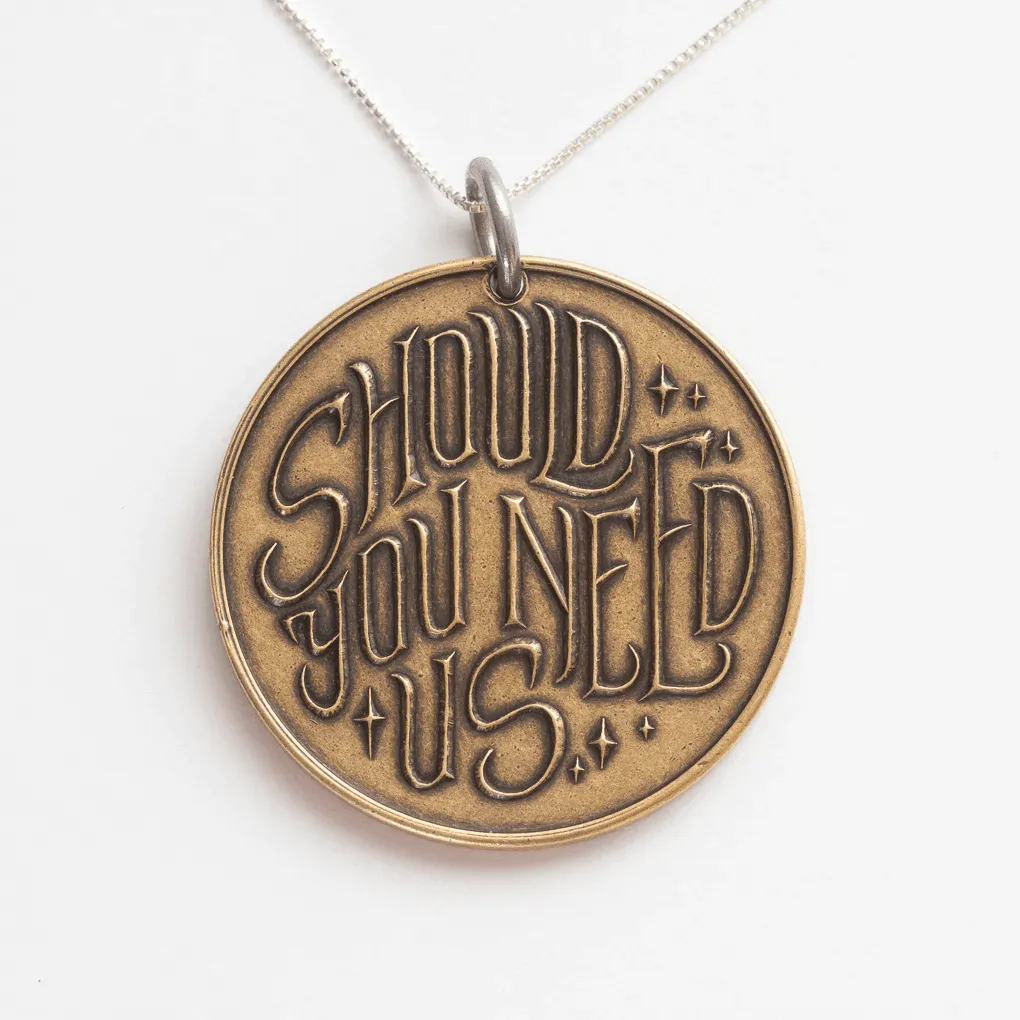 Labyrinth Should You Need Us Coin & Pendant