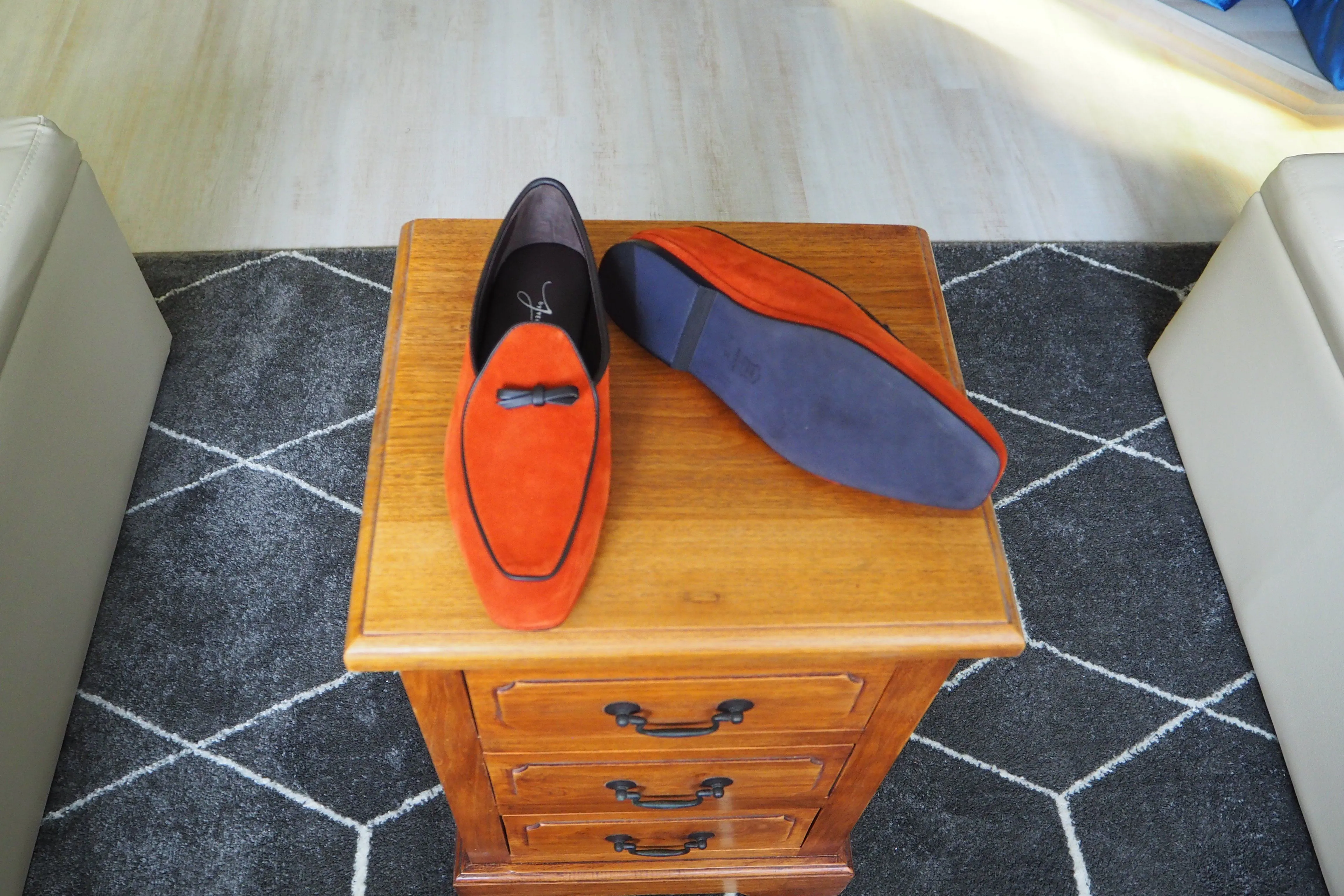 Leonie Suede Loafer With Tie