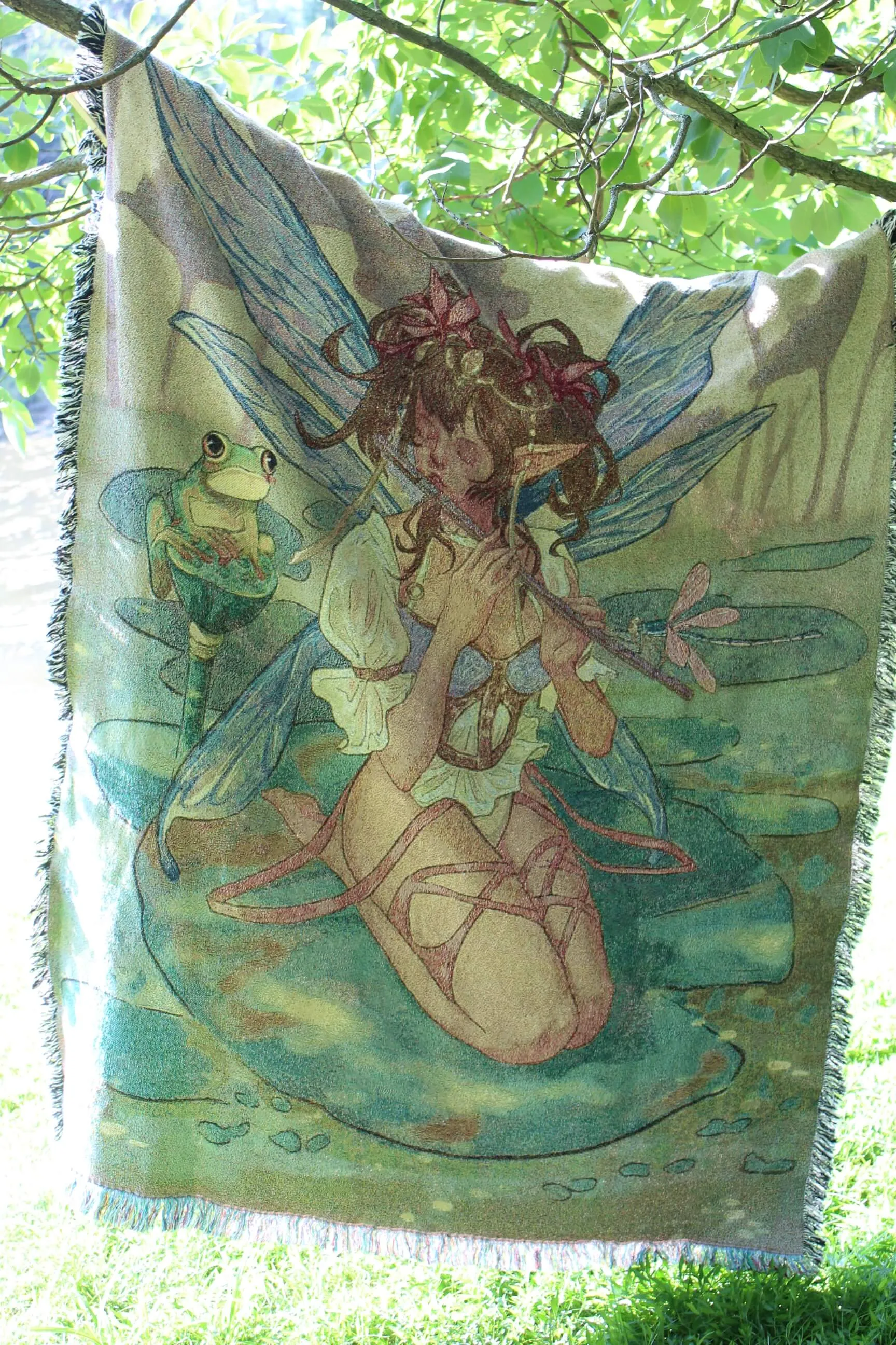 Lilypad Fairy Tapestry Blanket