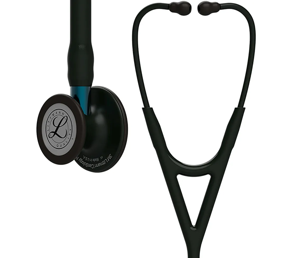 Littmann Cardiology IV Diagnostic Stethoscope Blue Pop in Black