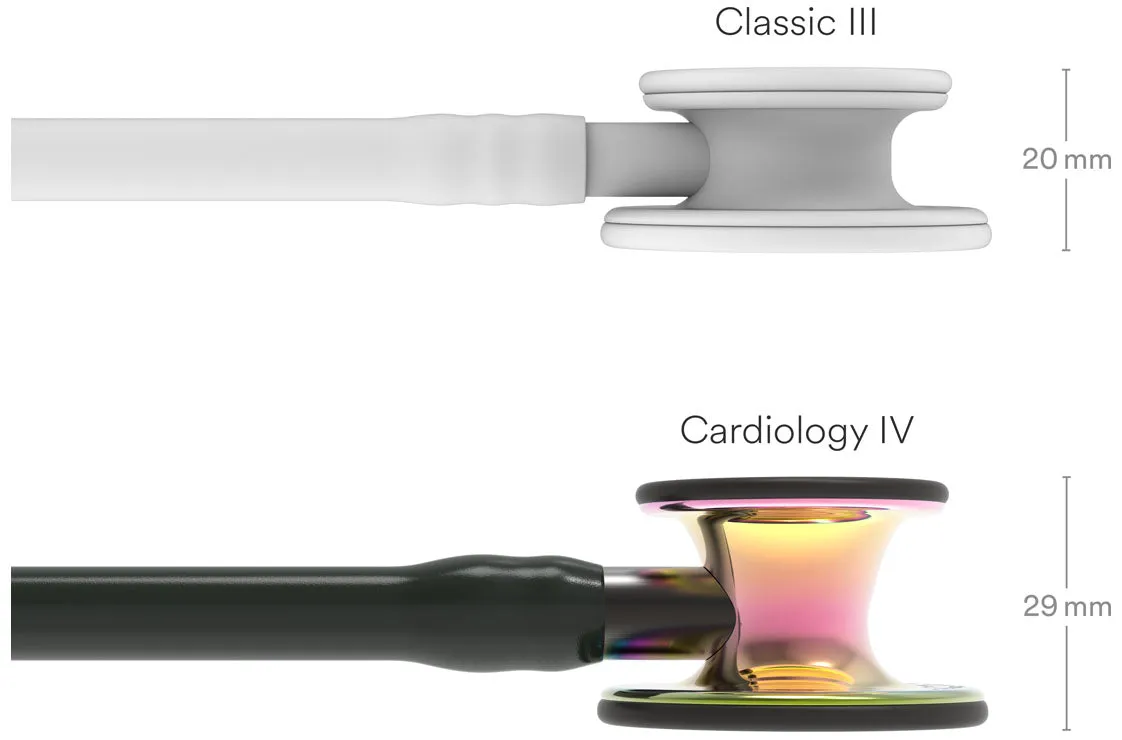 Littmann Cardiology IV Diagnostic Stethoscope in Black with Rainbow Chestpiece