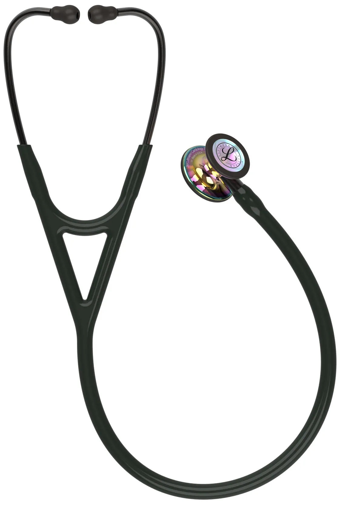 Littmann Cardiology IV Diagnostic Stethoscope in Black with Rainbow Chestpiece