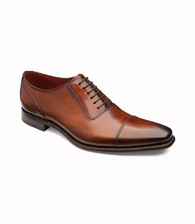 LOAKE LARCH toe-cap Oxford Shoe - Brush Painted Chestnut Calf