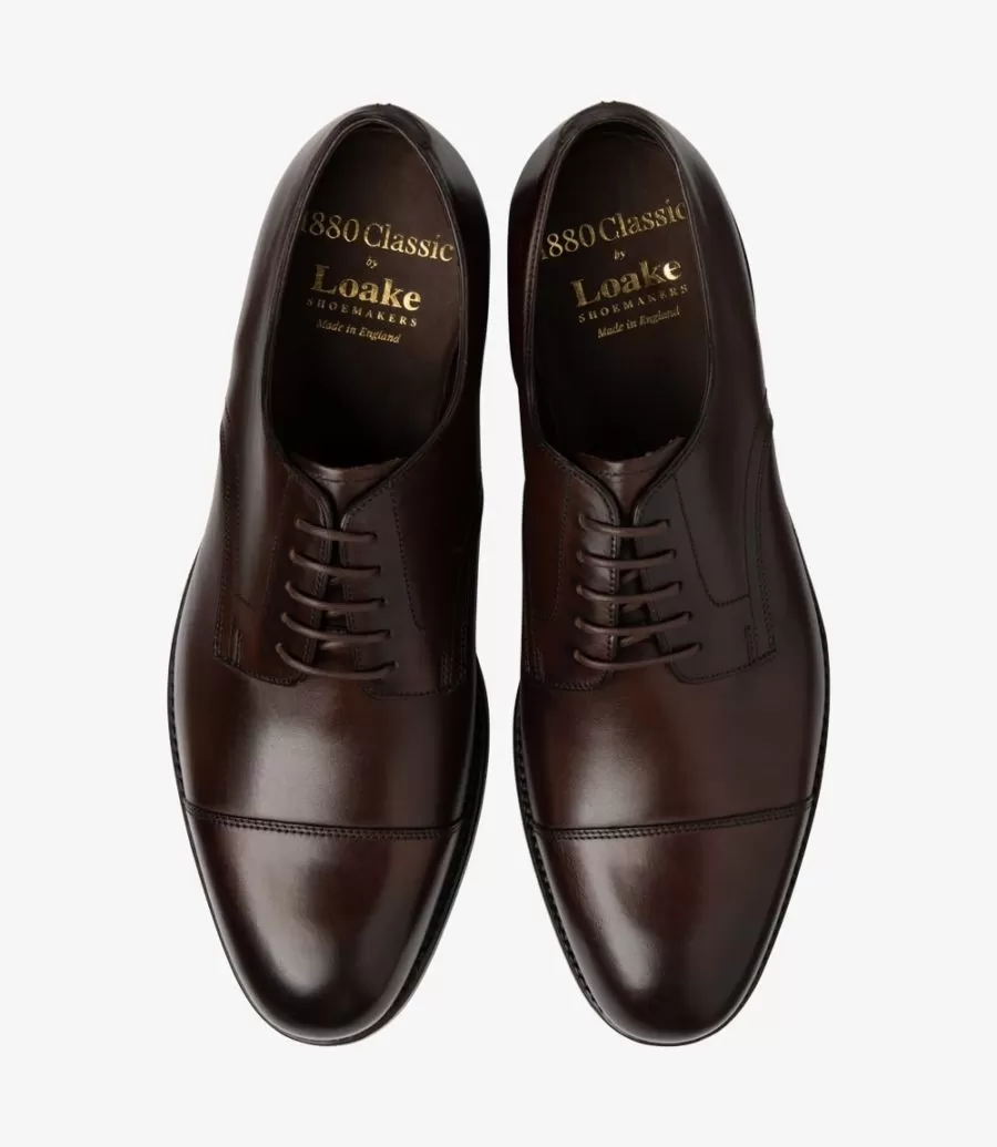 LOAKE - Petergate Premium Toe Cap Shoe - Scorched Walnut