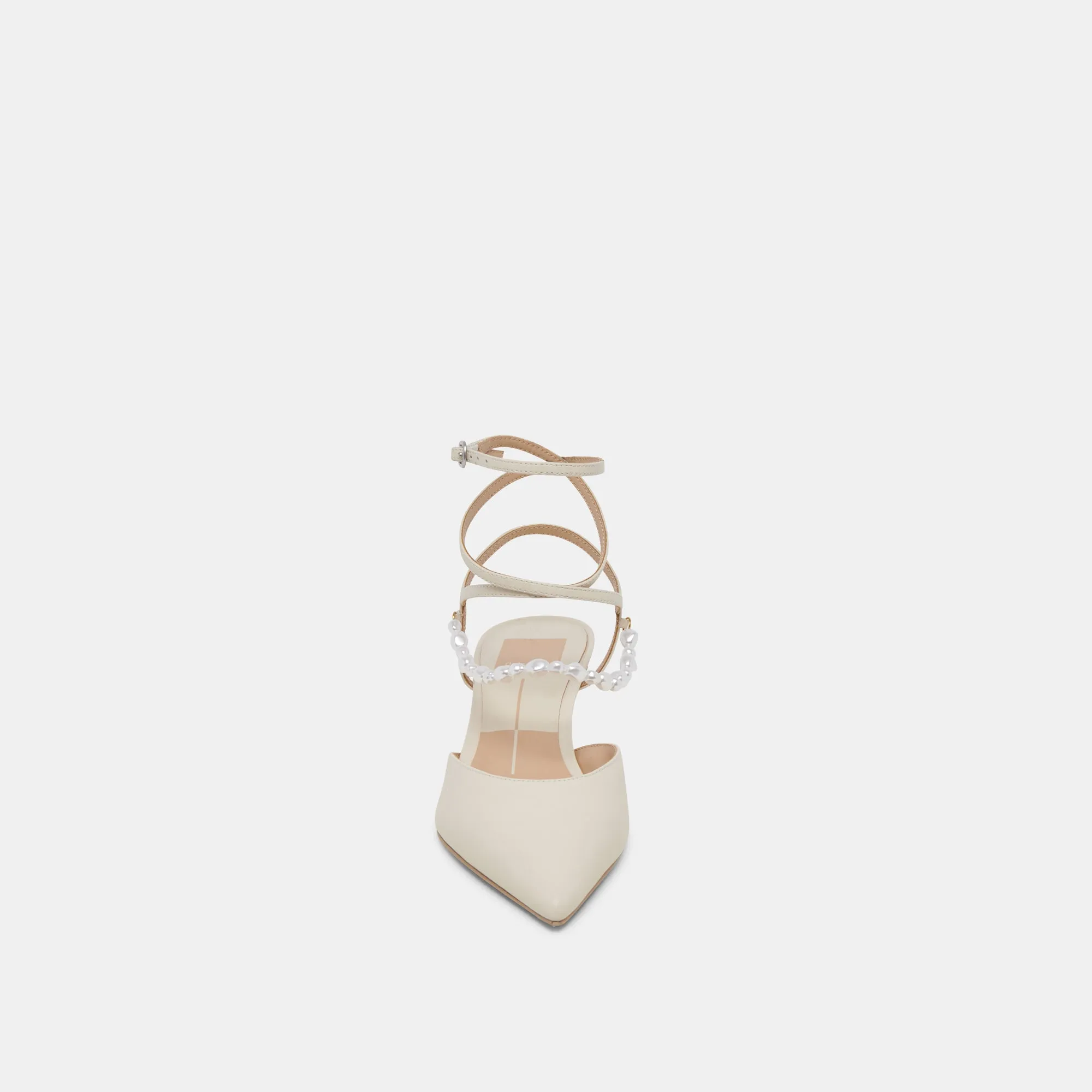 LOKLYN PEARL HEELS VANILLA LEATHER